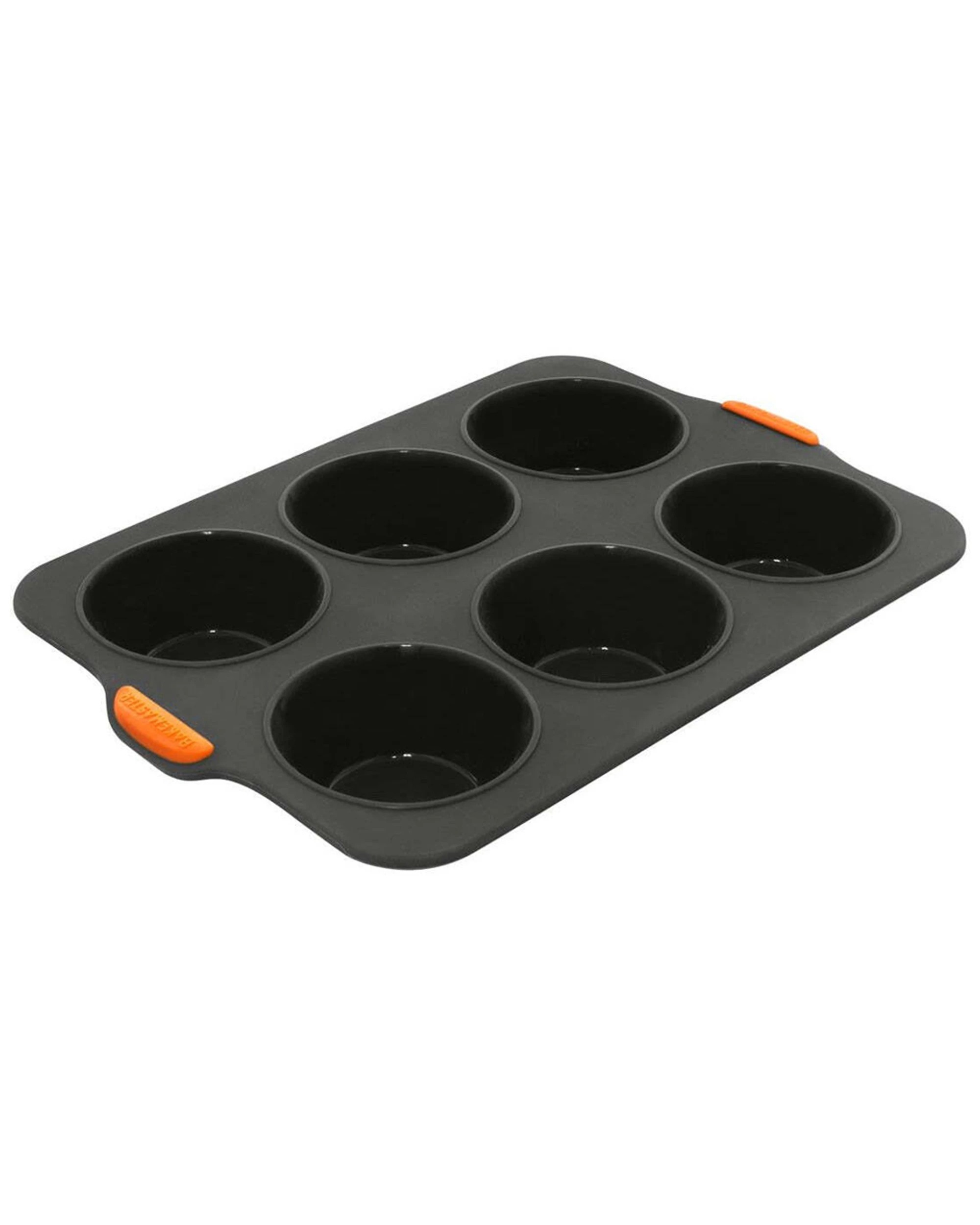 3 Bakemaster 6-cup Silicone Jumbo Muffin Tray 32cm Non-stick Oven Safe To 230c - Grey, 3 of 3