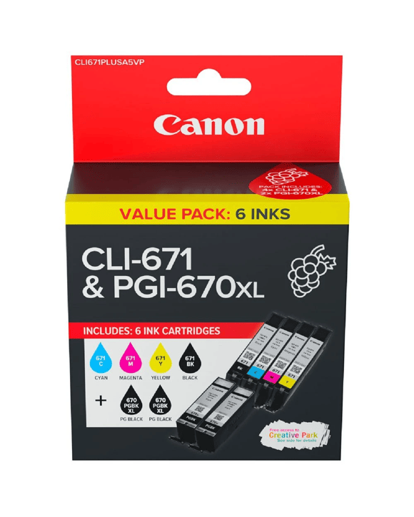 Canon CLI 671 and PGI 670 Ink Cartridge Value Pack - Kmart