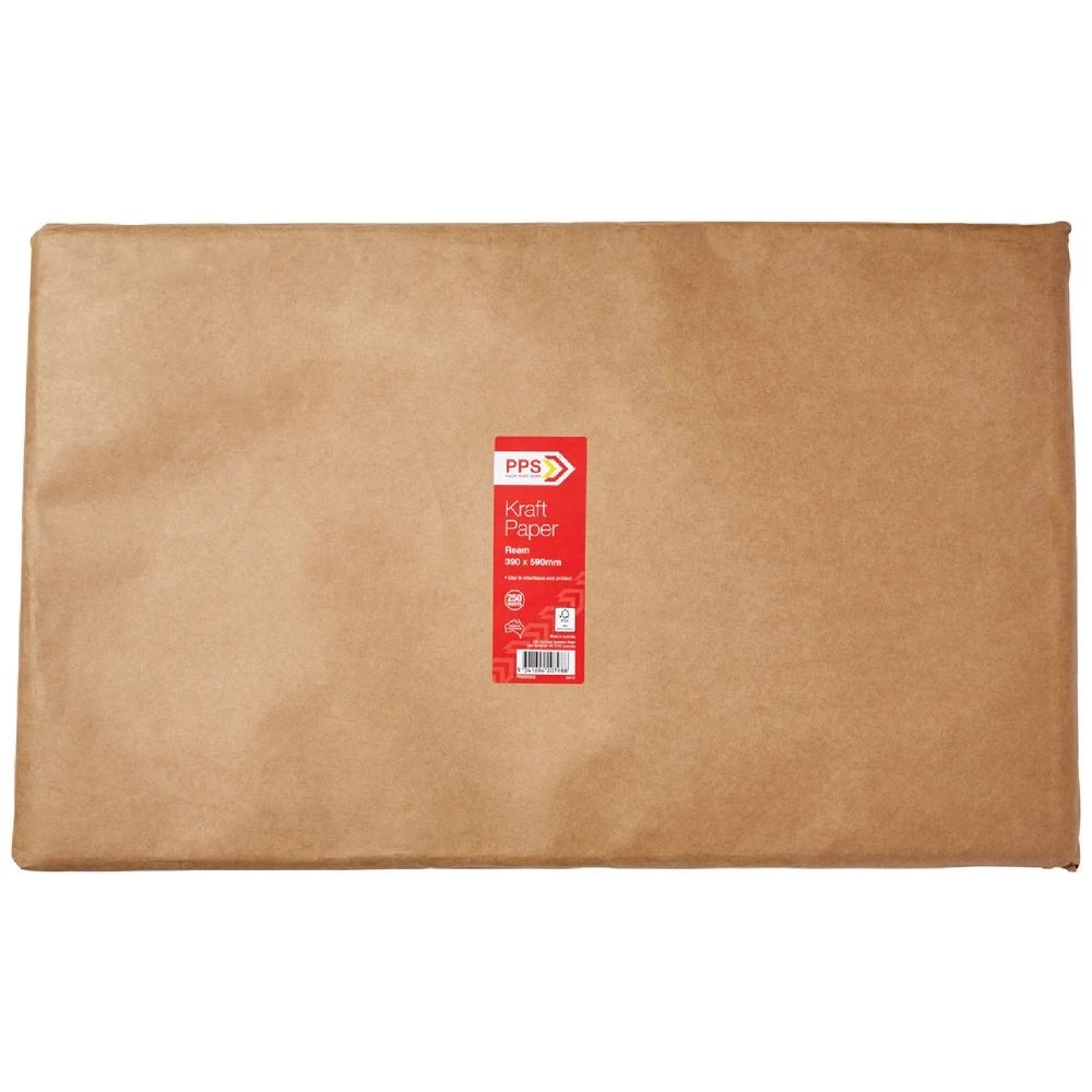1 PPS Kraft Paper Ream 390 x 590m 250 Pack, 1 of 4
