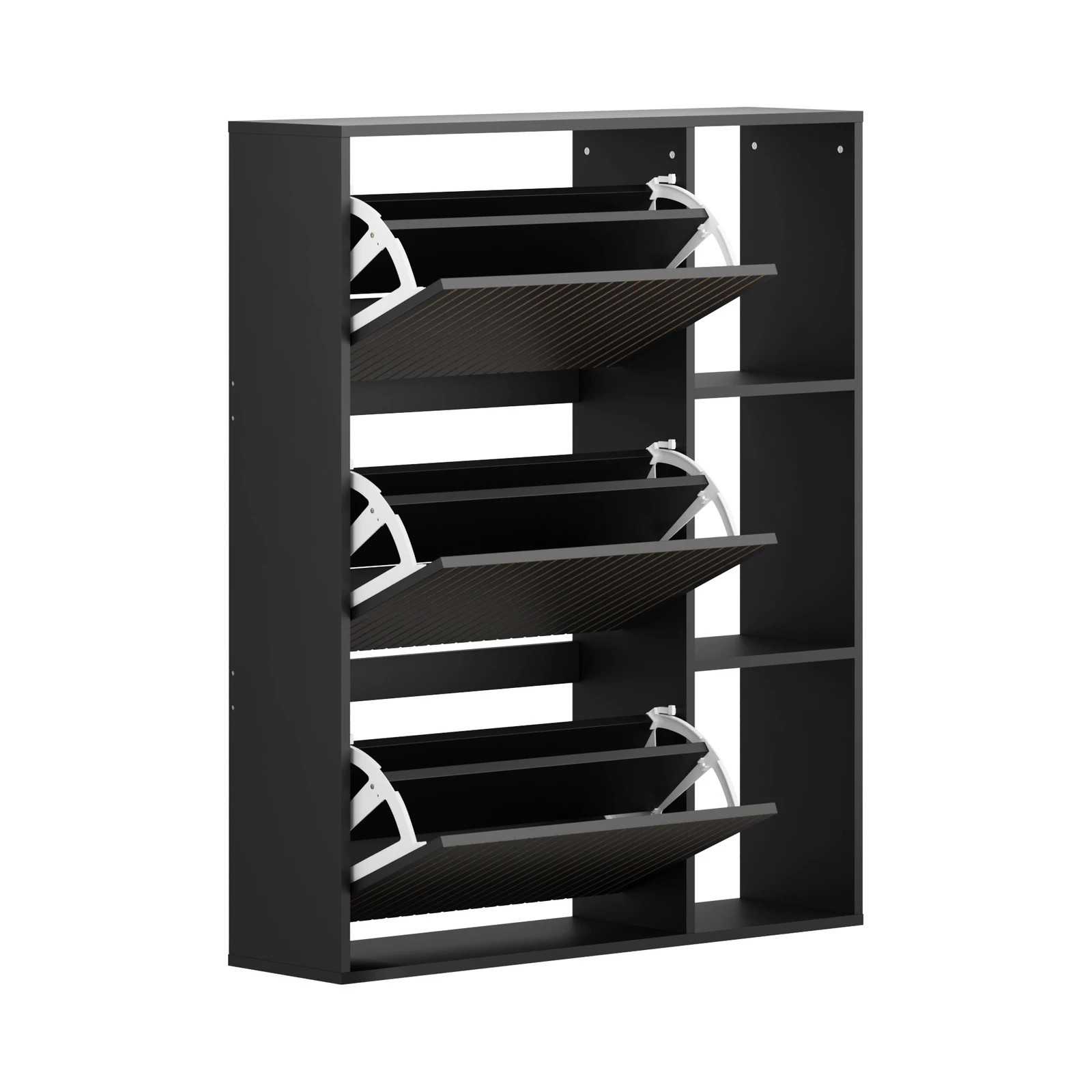 6 Oikiture Shoe Rack Storage Cabinet With Display Shelves Organiser
 - Black, 6 of 9