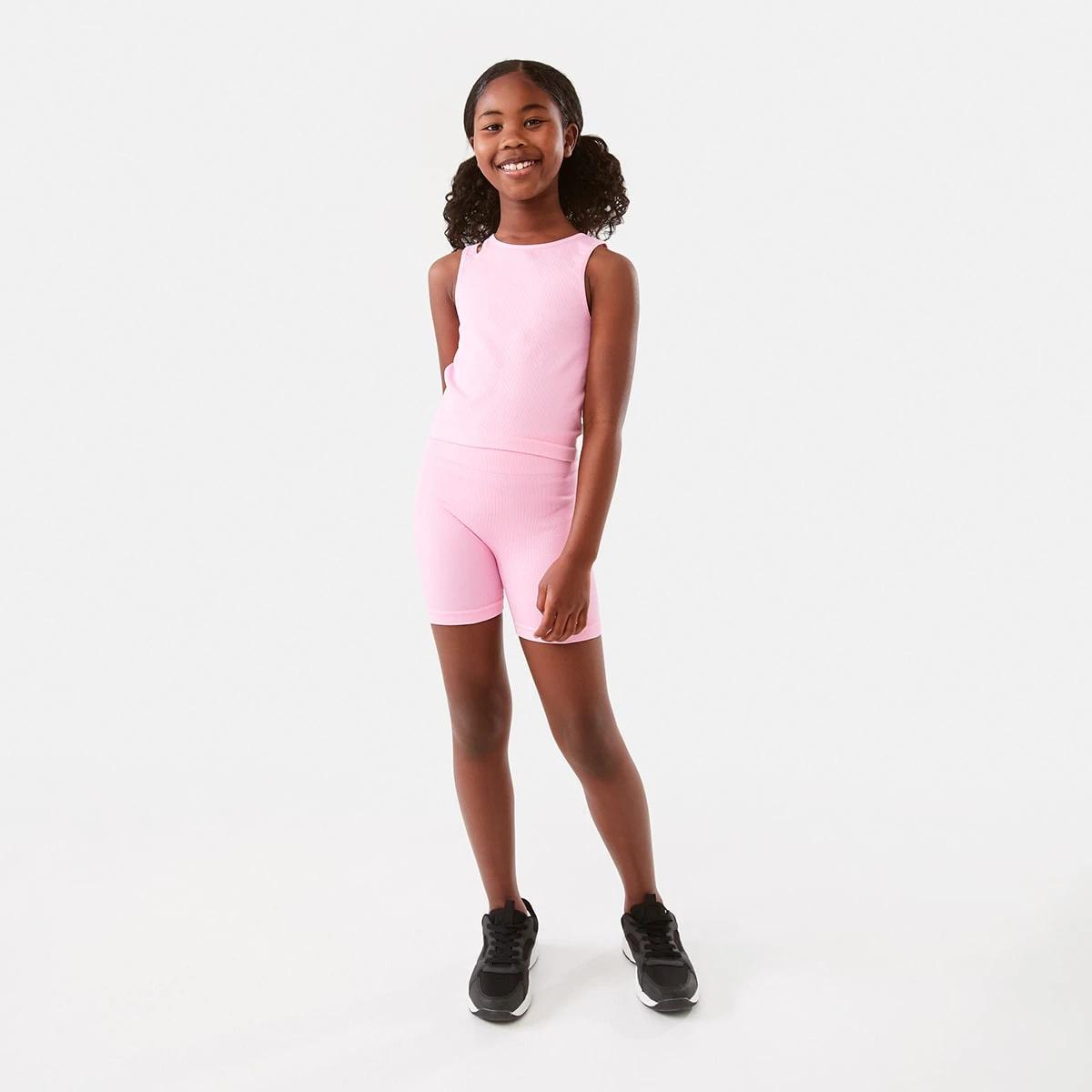 7 Active Kids Seam Free Tank Pris Pink, 7 of 10