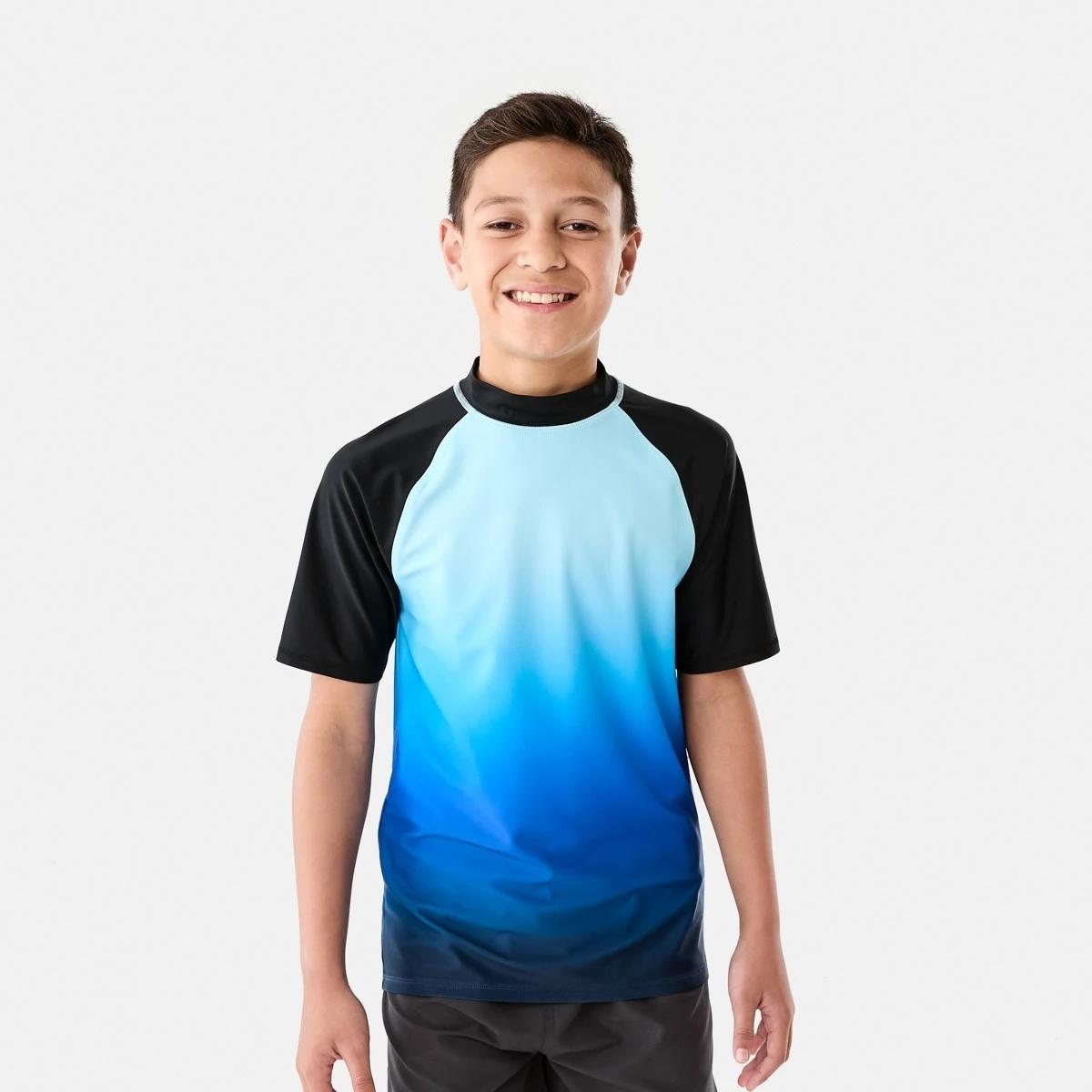1 Short Sleeve Print Vest OCEAN OMBRE  BLUE, 1 of 6
