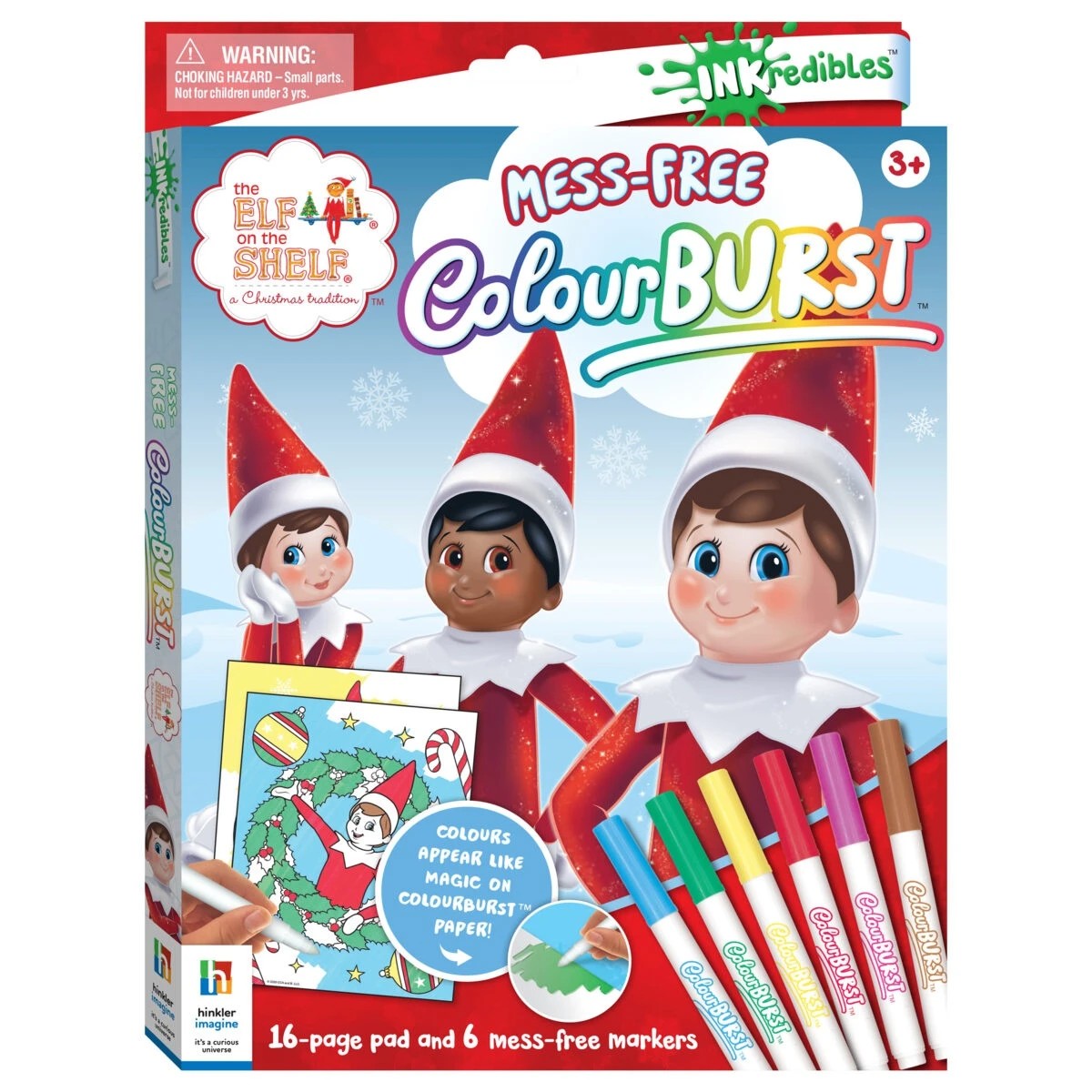 1 INKredibles The Elf on the Shelf: A Christmas Tradition ColourBurst Mess-Free Activity Kit - Book, 1 of 6