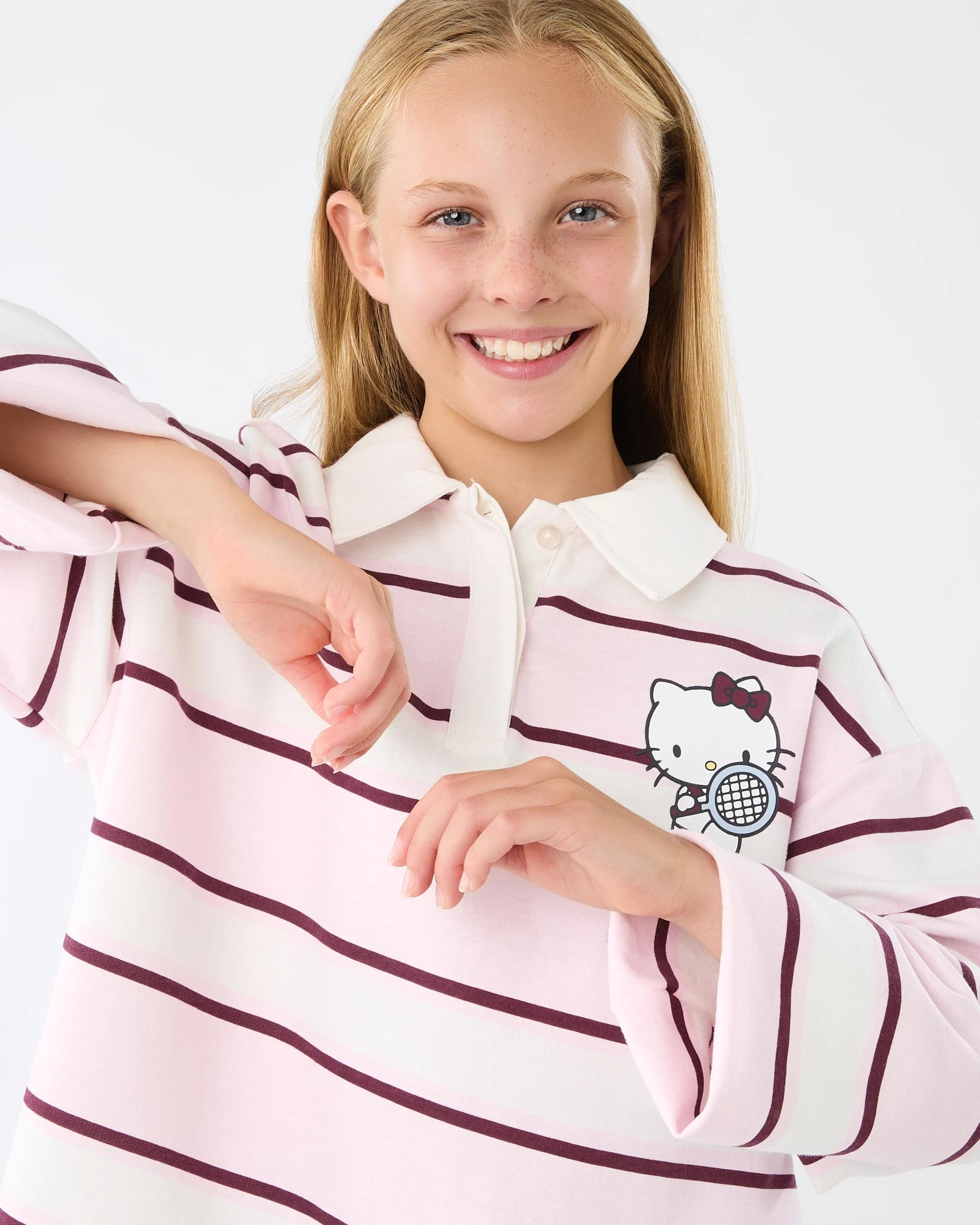 3 Hello Kitty License Rugby Sweatshirt Hellokitty, 3 of 7