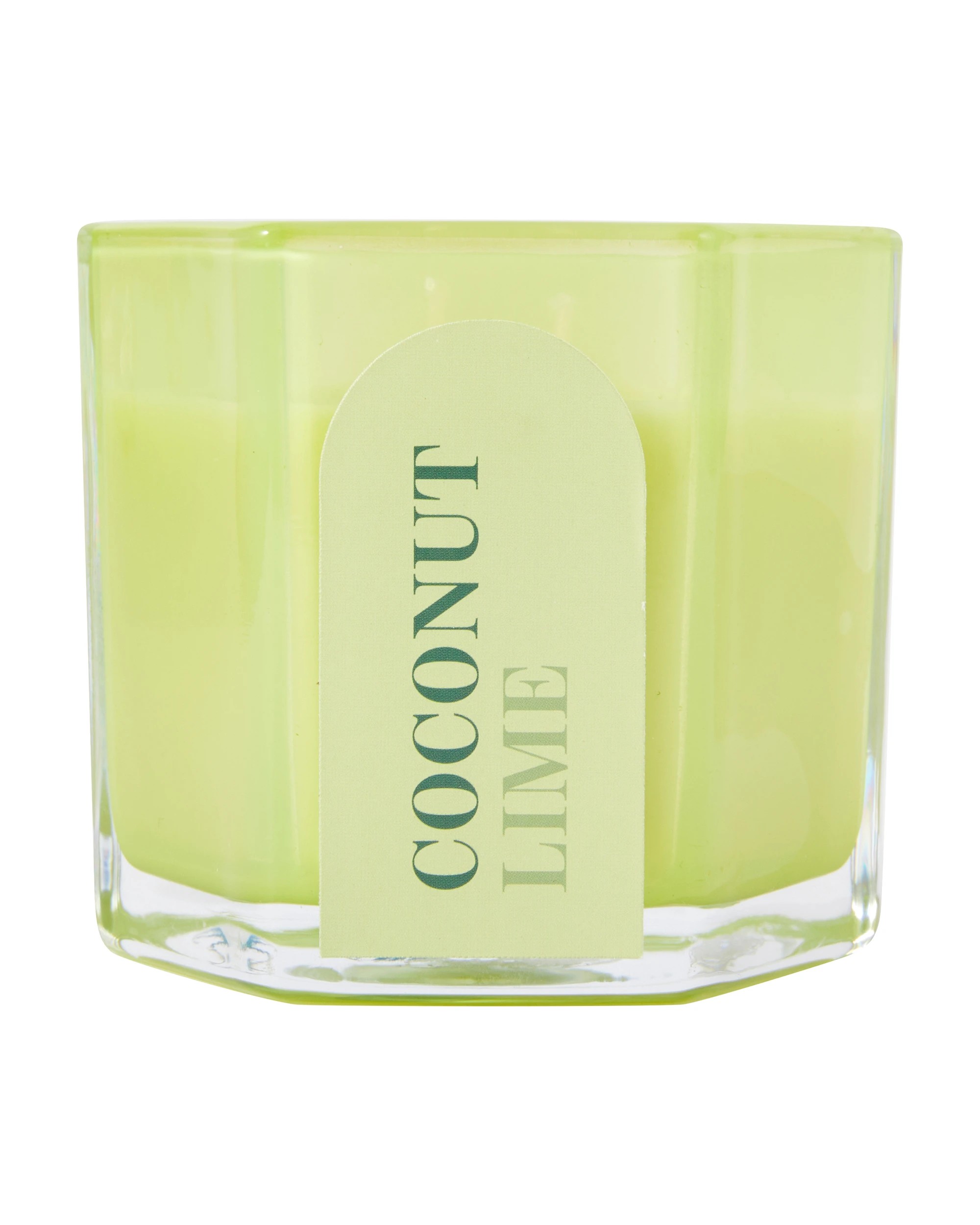 Coconut Lime Hexagon Glass Candle - Kmart