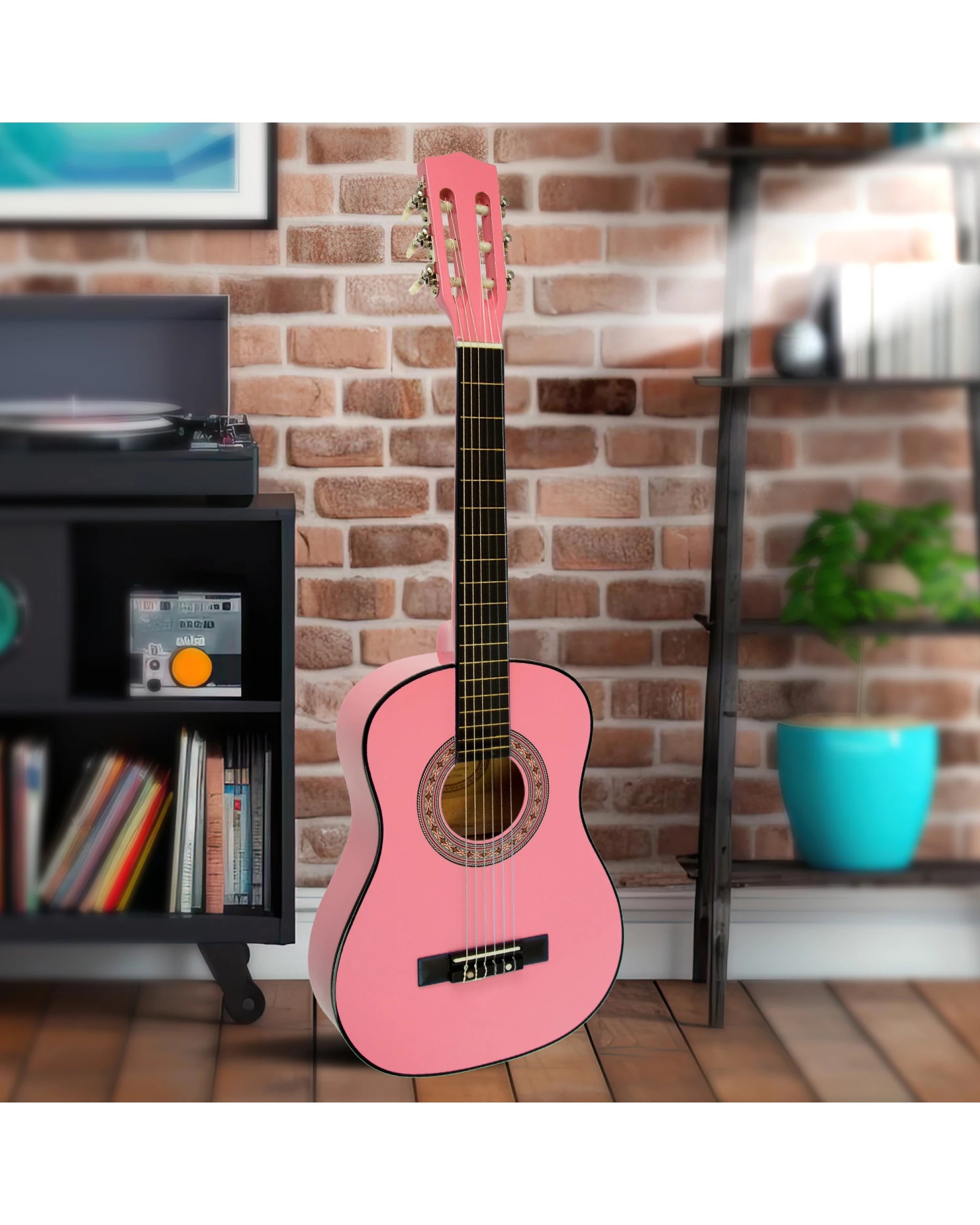 4 Karrera 34in Acoustic Childrens Guitar in Pink - Pink, 4 of 4