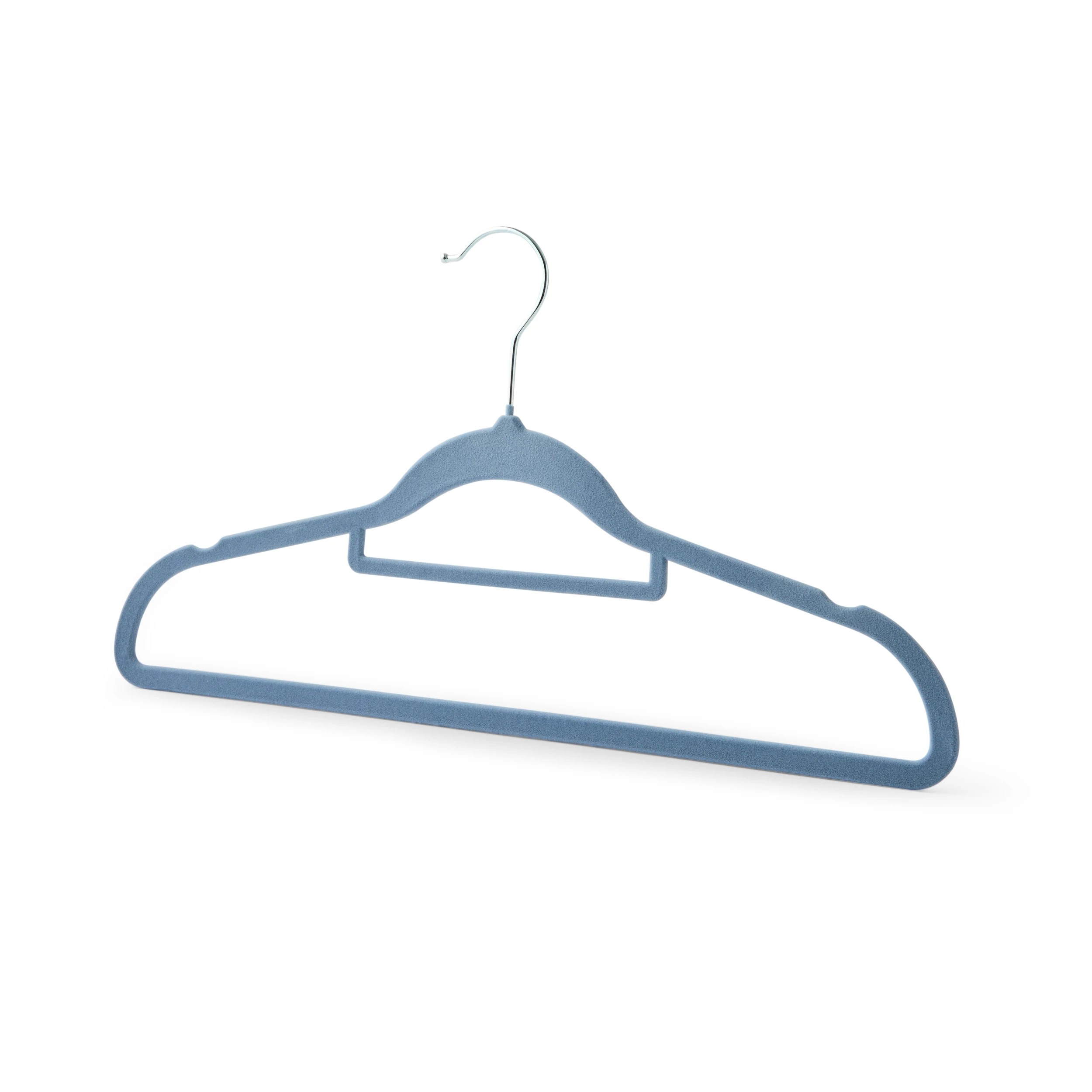 4 30 Pack Flocked Hangers - Blue, 4 of 8