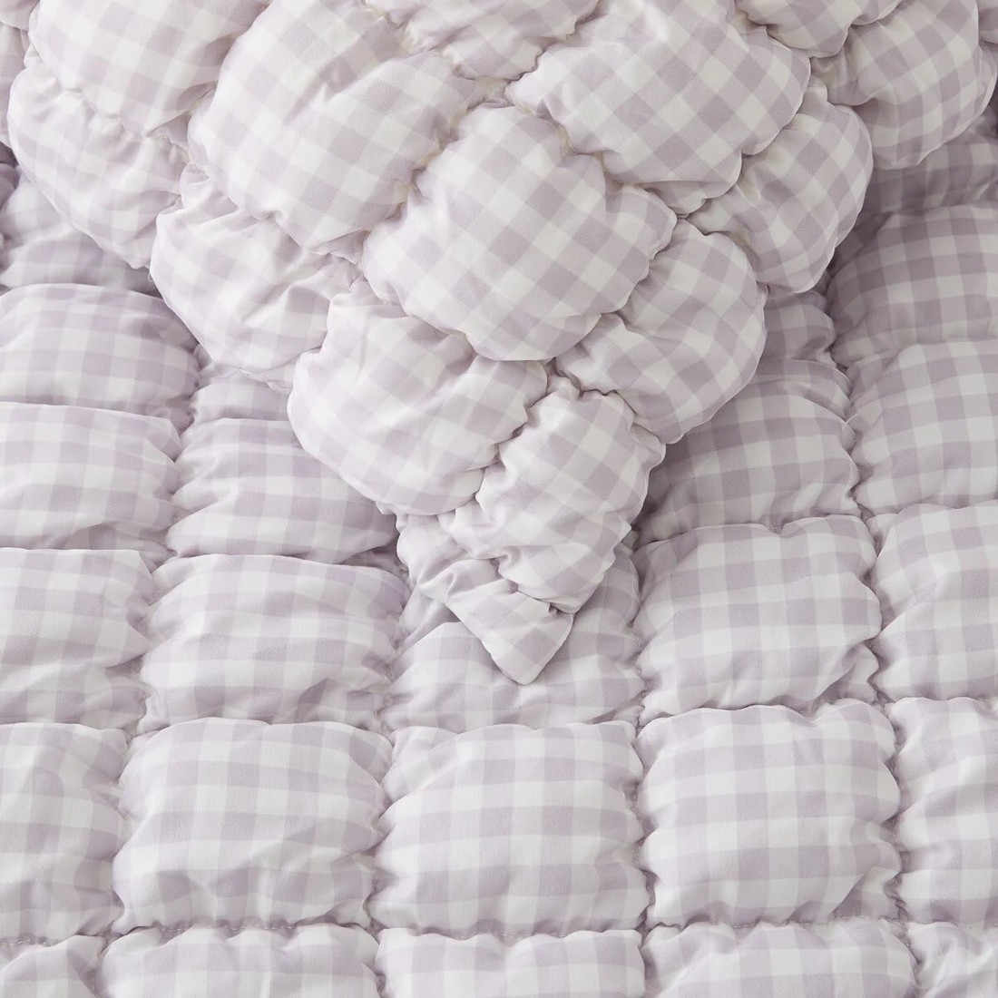 3 Quilted Puff Comforter Set - Queen Bed, Lilac, 3 of 6