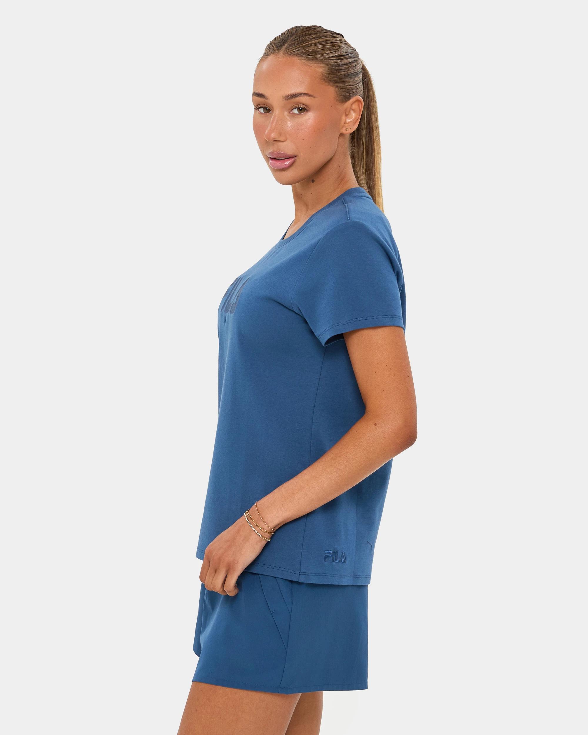 2 Fila Milly Cotton T-Shirt ENSIGN BLUE, 2 of 5