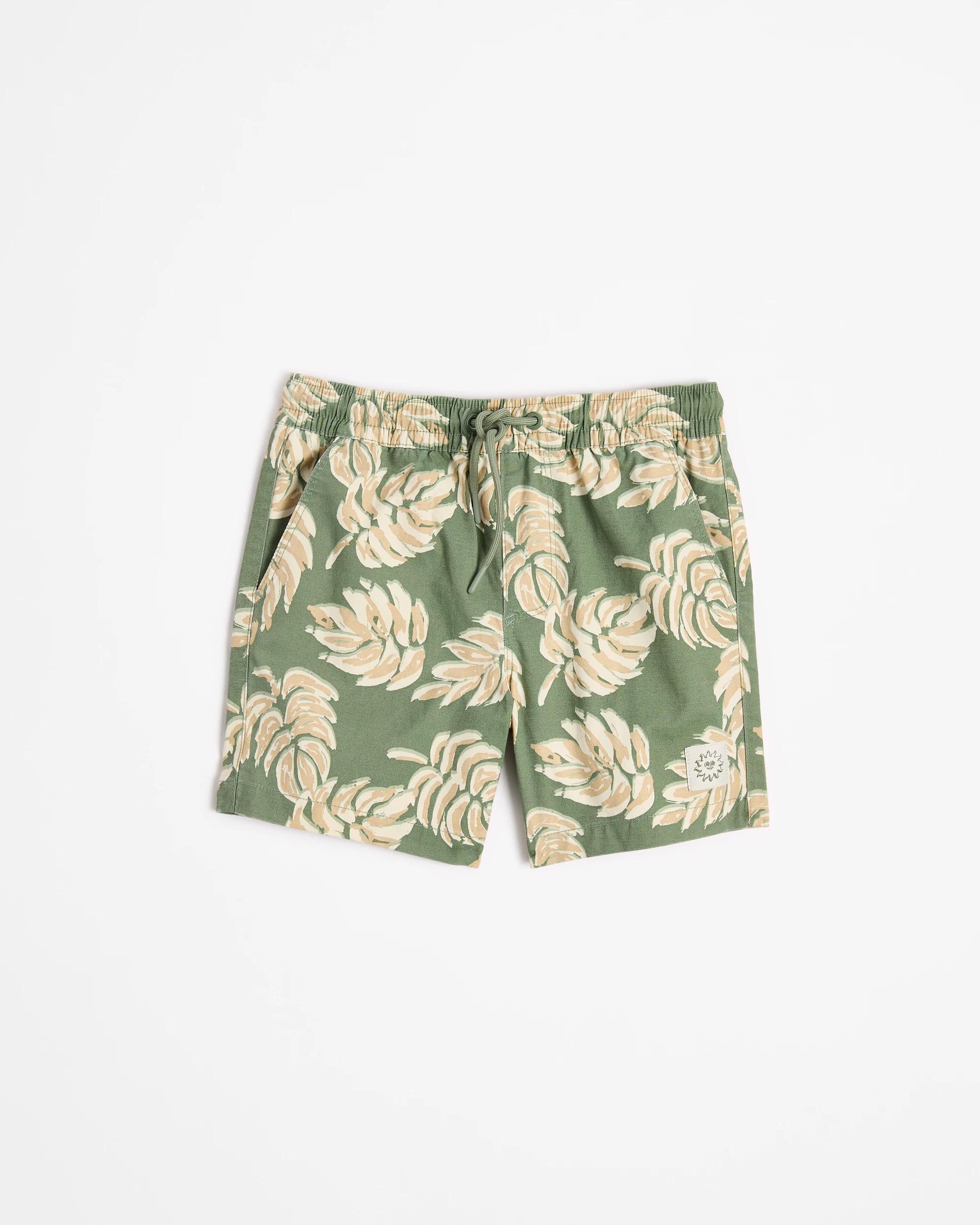 1 Target Print Swim Boardshorts GREEN PALM, 1 of 3