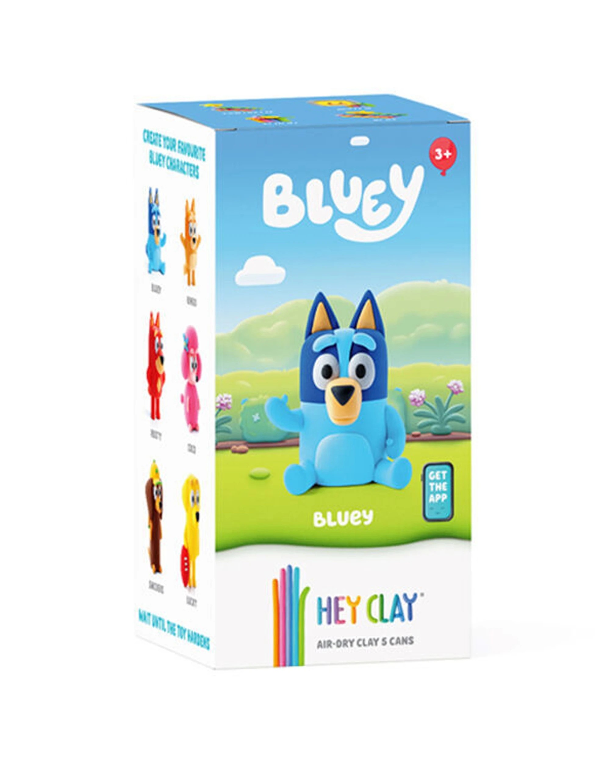 2 Hey Clay Bluey Single Character Kids Modelling Clay Set 5 Coloured Cans 4PK - Multi, 2 of 5