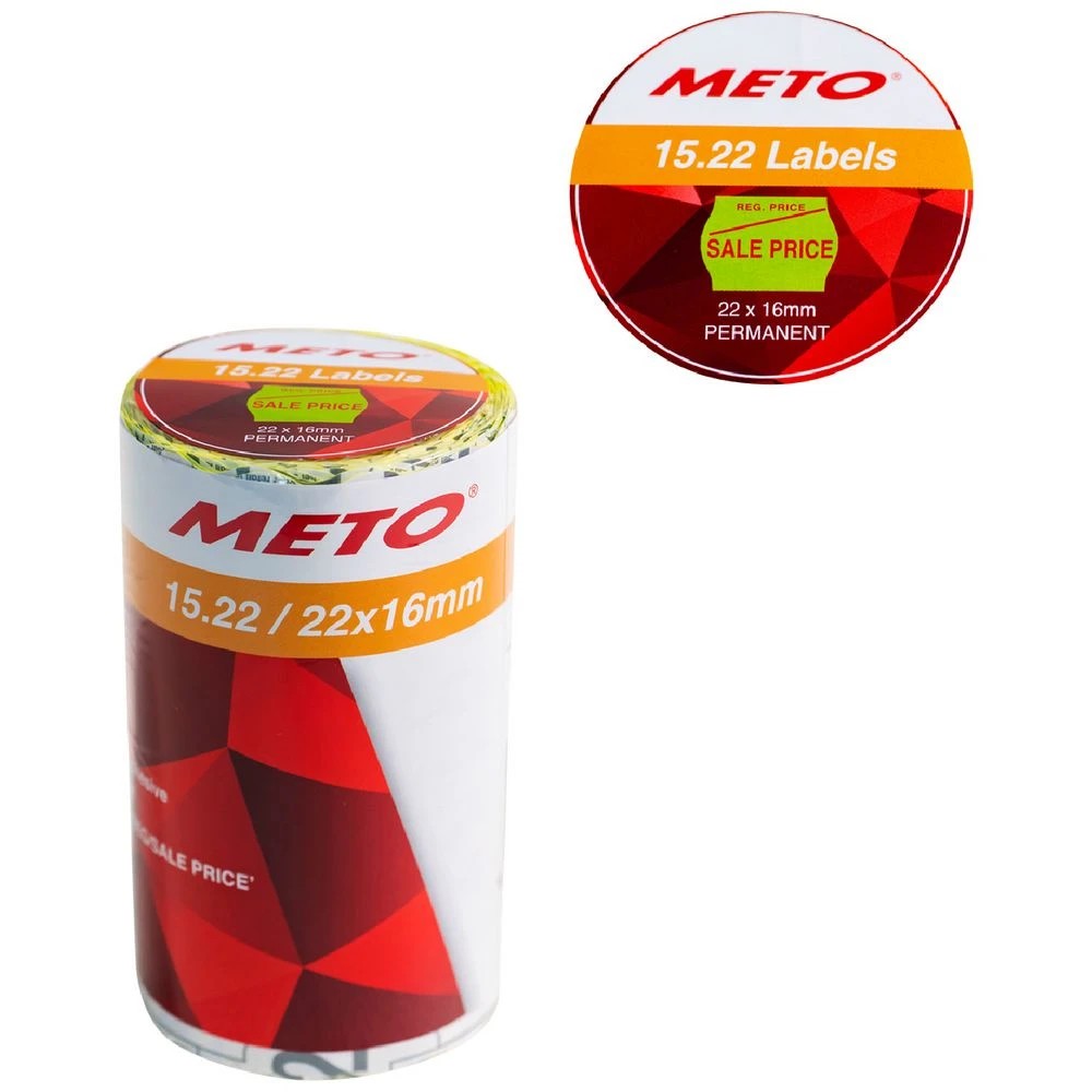 2 Meto 2 Line Series Labels Sale Price Yellow 5 Pack, 2 of 2