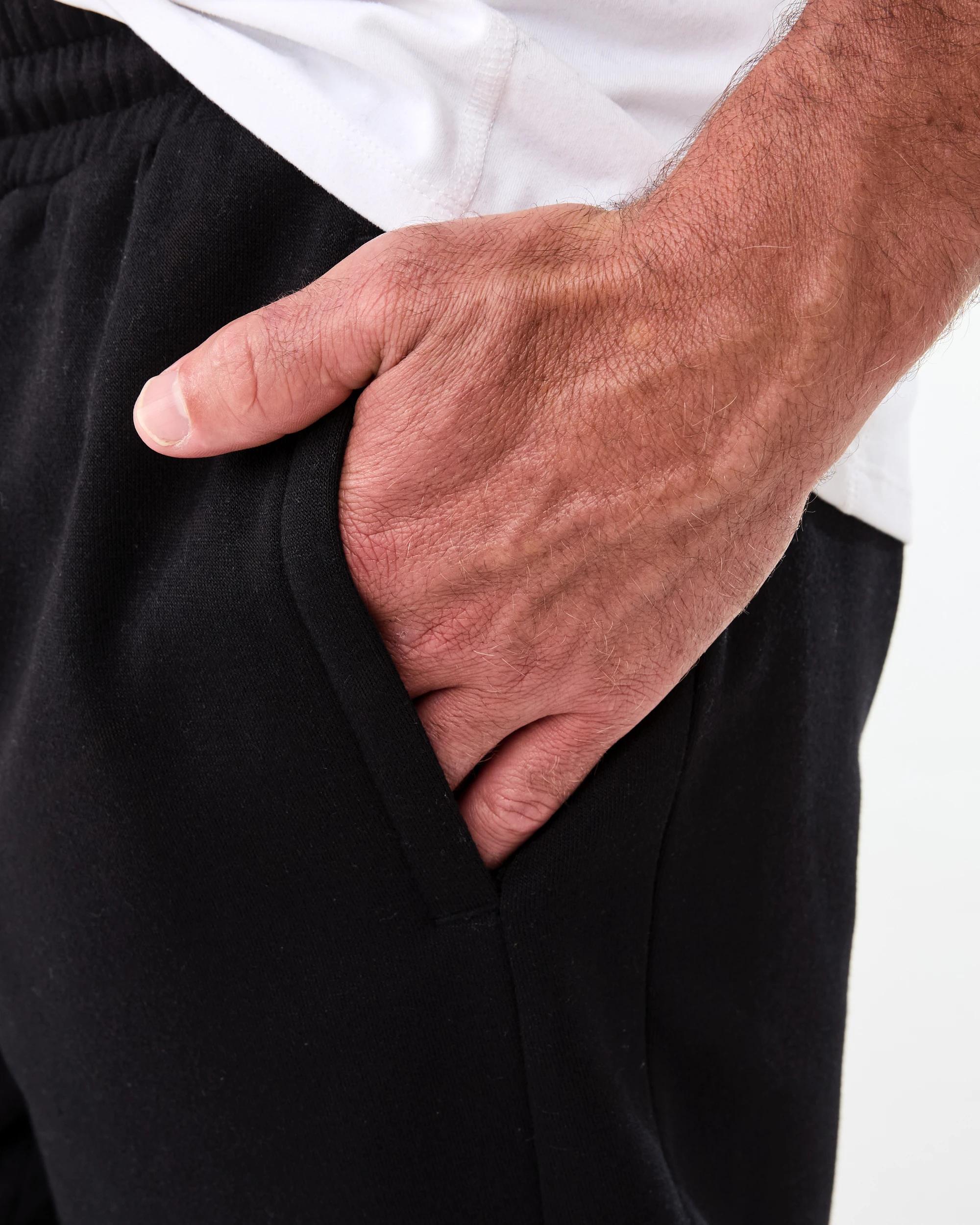 5 Active Mens Panel Trackpants BLACK, 5 of 6