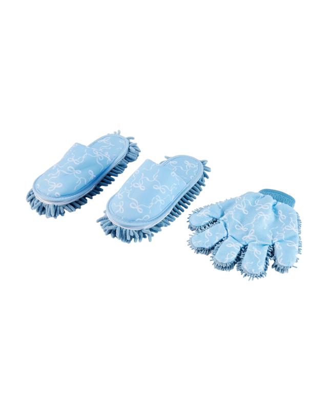 Dust Slippers and Dusting Glove Set -