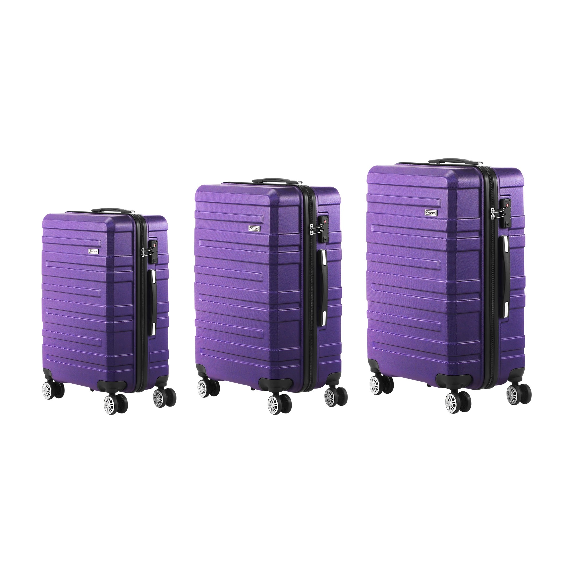 8 Mazam 3PCS Luggage Suitcase Trolley Set Travel TSA Lock ABS Hard Case - Purple, 8 of 9