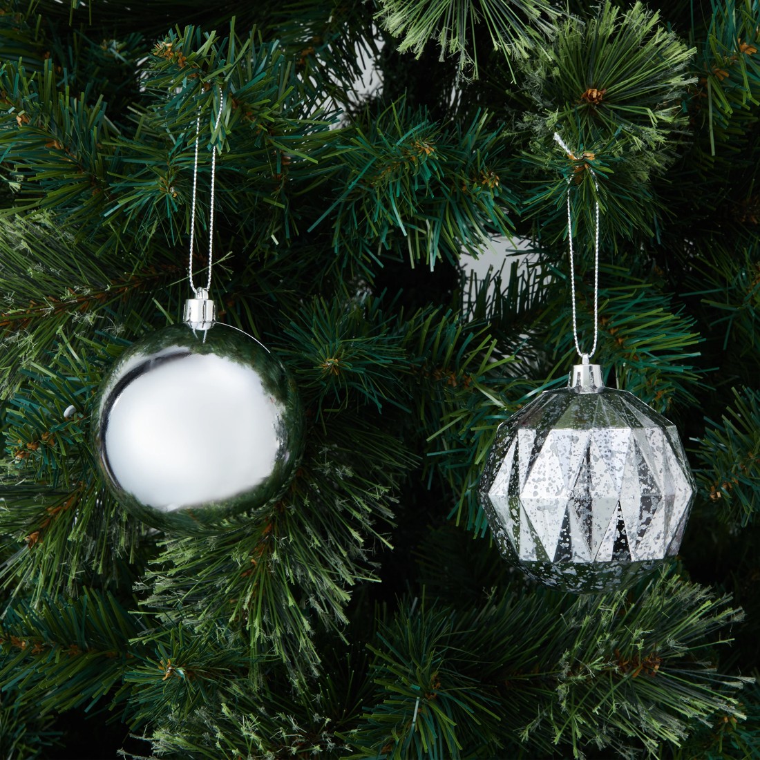 5 8 Pack 8cm Silver Baubles, 5 of 6