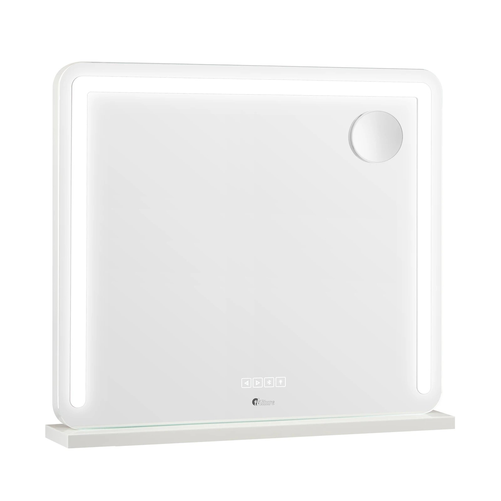 5 Oikiture Bluetooth Hollywood Led Makeup Mirror 80x62cm Vanity Wall Mirrors
 - White, 5 of 7