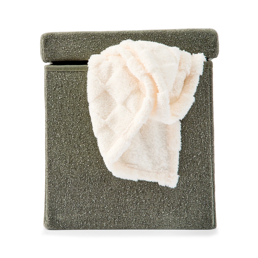 4 Square Storage Ottoman - Green, 4 of 10