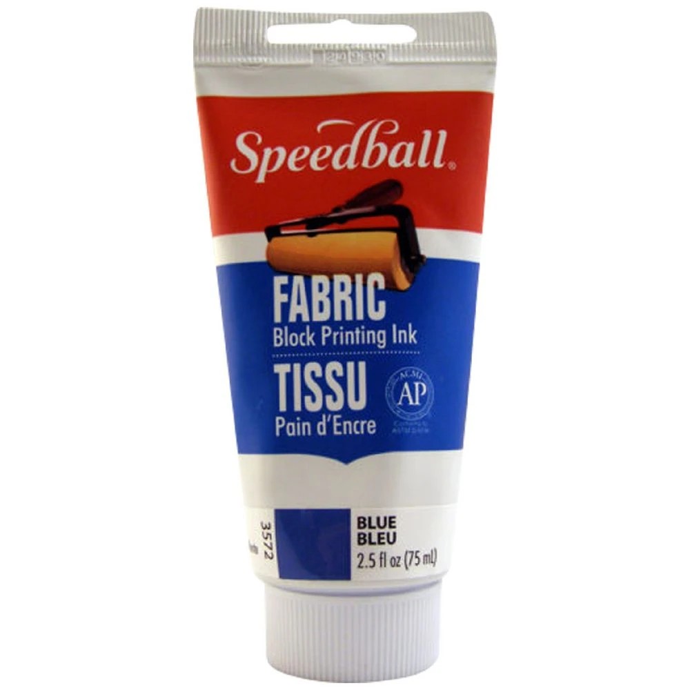 1 Speedball Fabric Block Ink 75mL Blue, 1 of 3