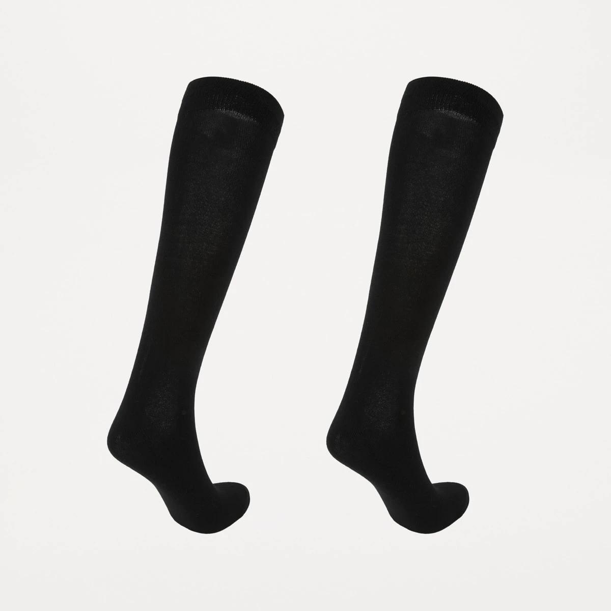 2 2 Pack Knee High Socks BLACK, 2 of 3