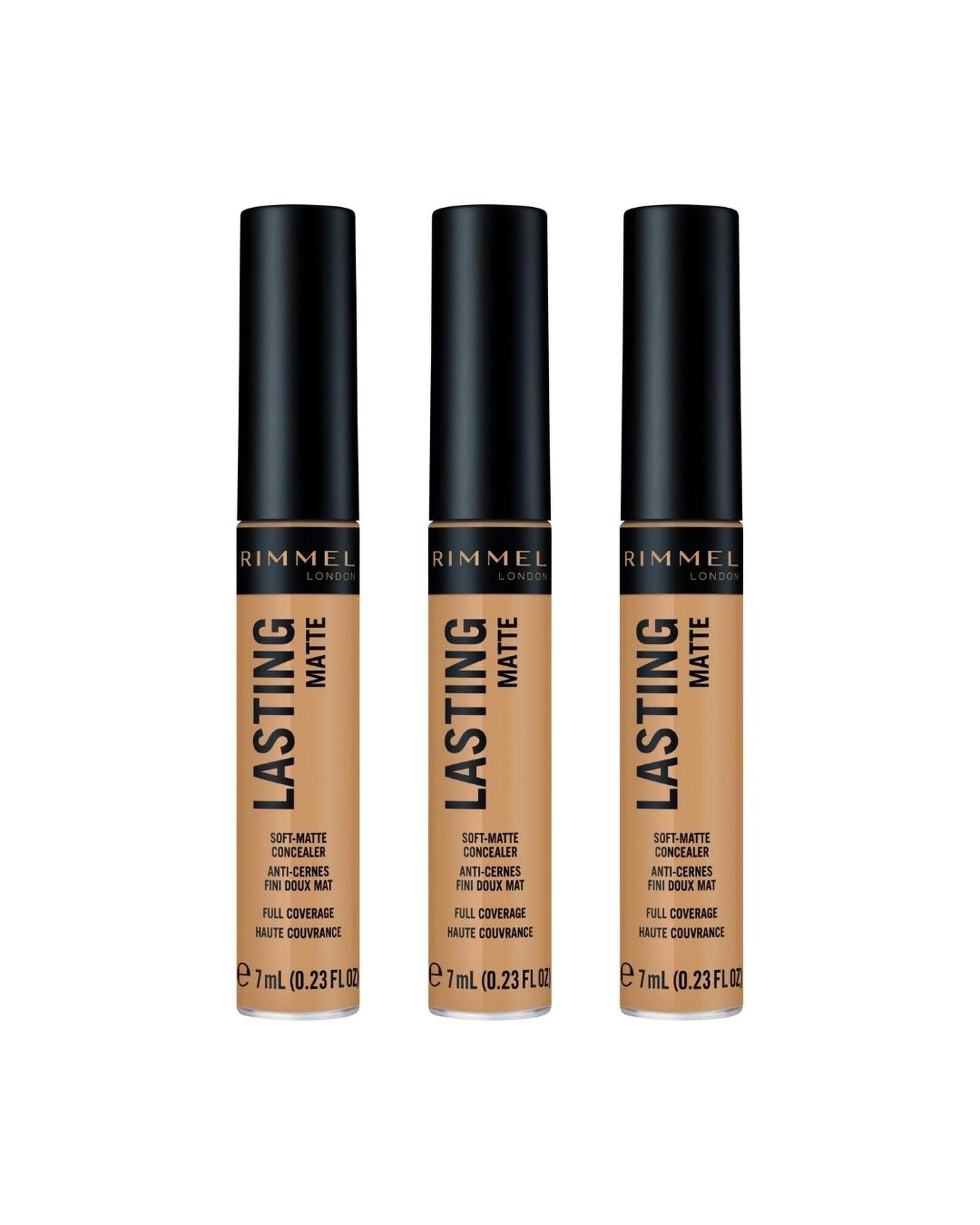 1 3 x Rimmel London Lasting Matte Concealer 7mL - 035 Sun Beige - Beige, 1 of 1