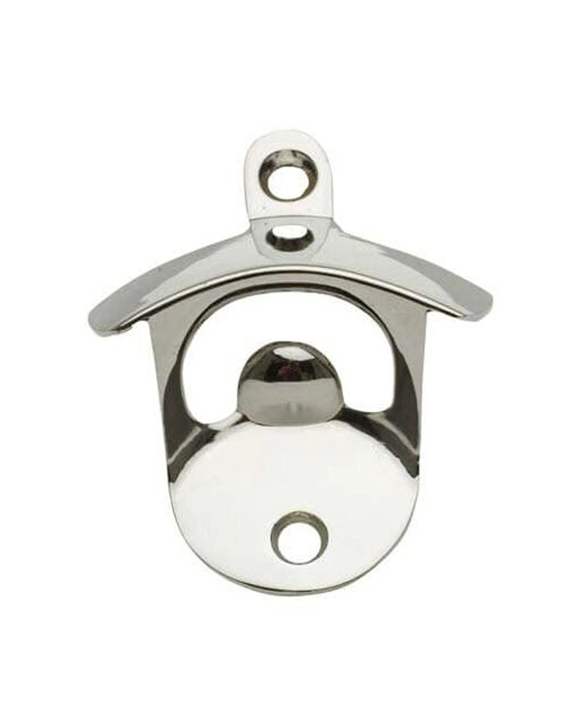1 Winex Wall Mounted Bottle Opener Barware Accessory Polished Metal Finish - Silver, 1 of 1