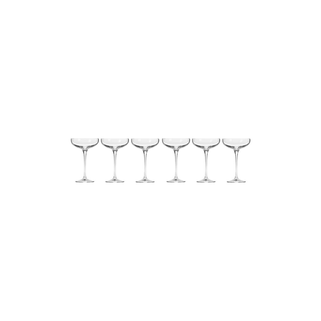 1 Krosno Harmony 6pc Durable Stemmed Coupe Champagne Glass Set 240ml Glassware
 - Plain, 1 of 9