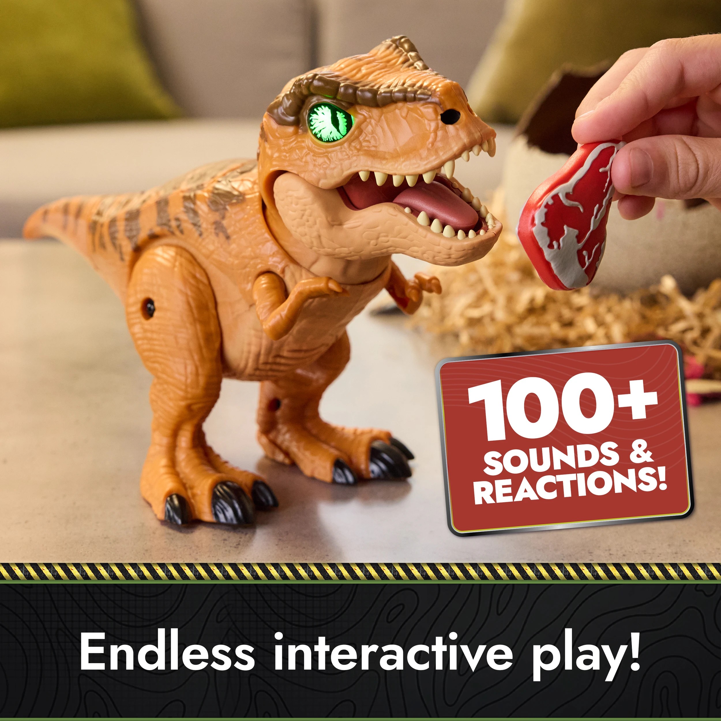 6 Jurassic World Primal Hatch T. Rex Specimen Toy, 6 of 10