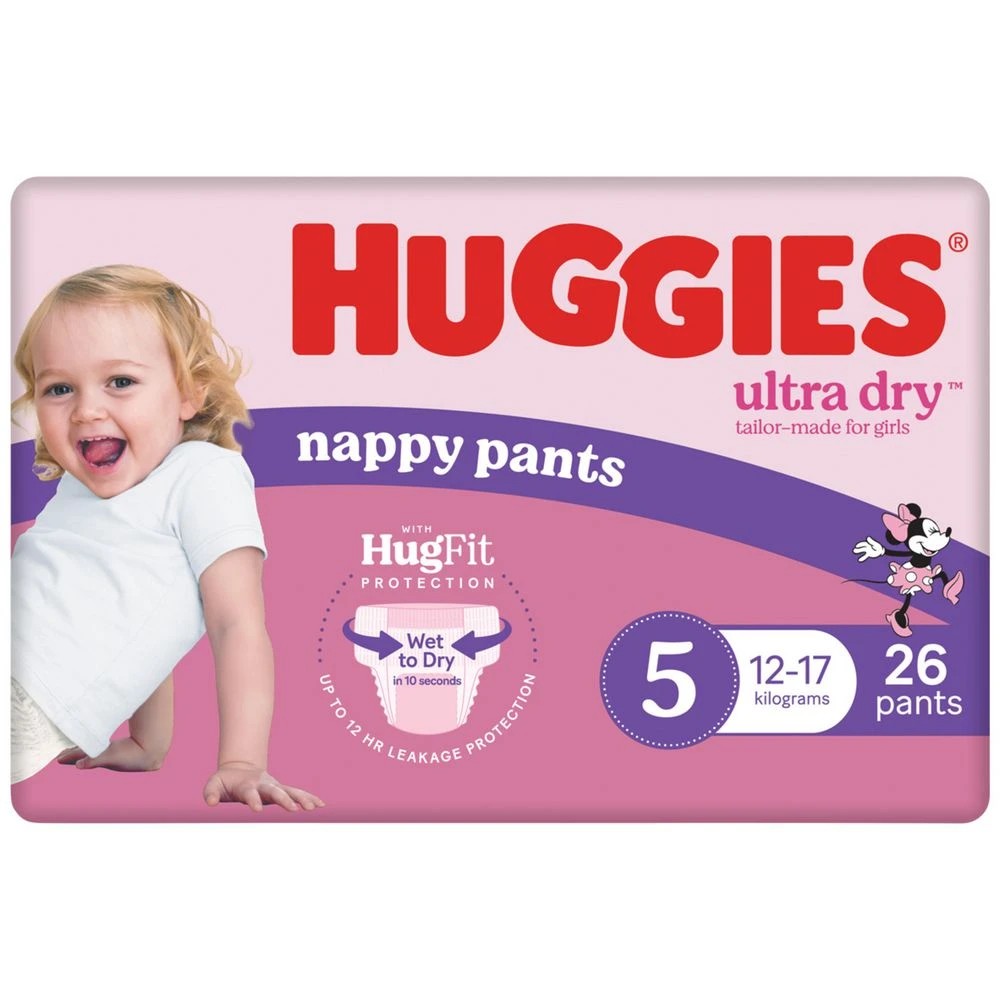 2 Huggies Nappy Pants Walker Girl 26 Pack, 2 of 10