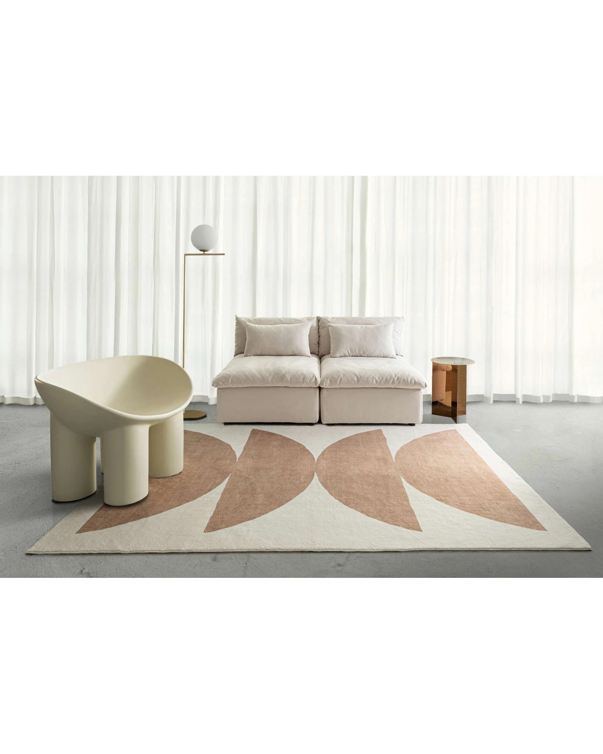 2 Loopsie Ludlow Printed Washable Rug - Beige, 2 of 8