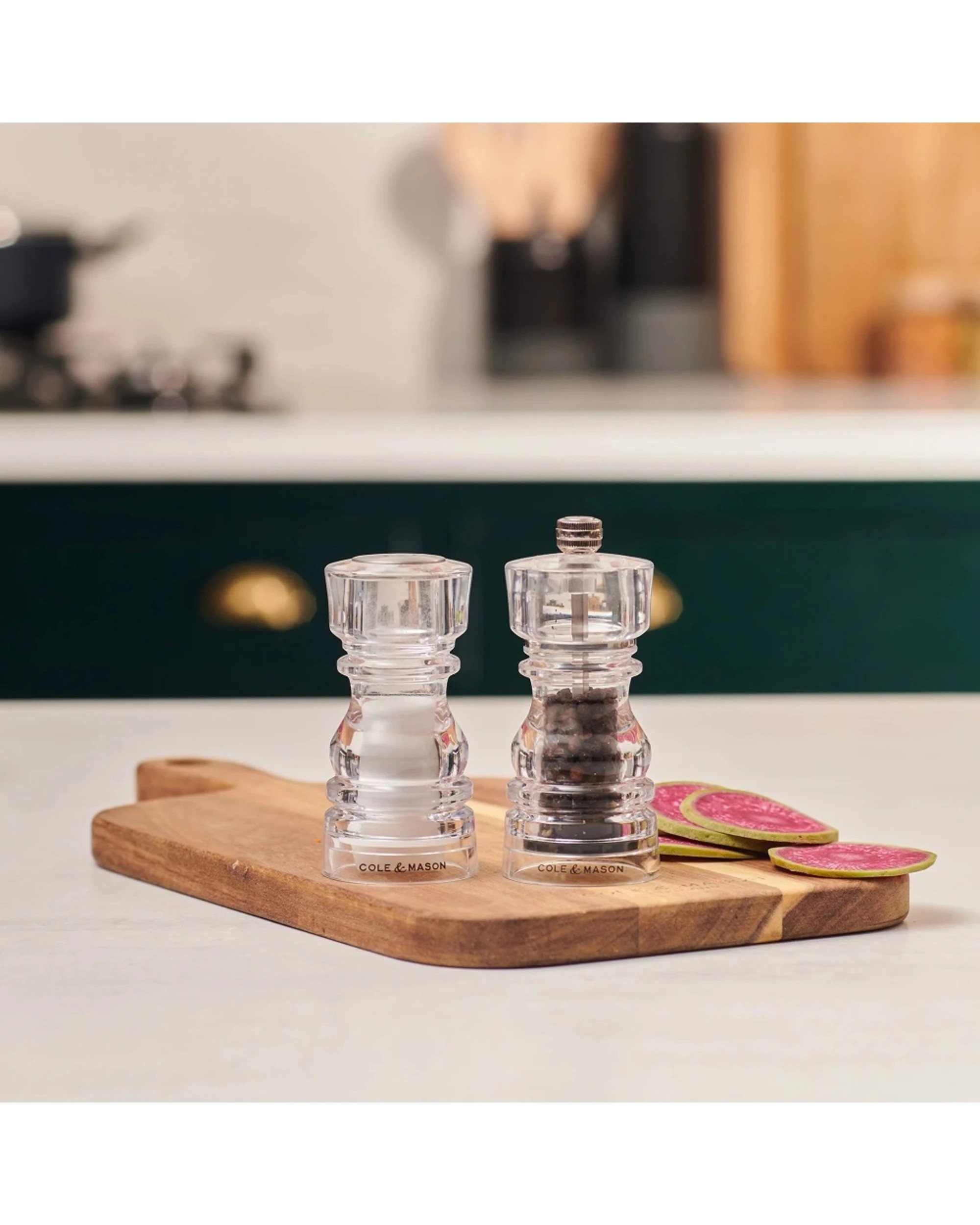 5 Cole Mason London Acrylic Salt Shaker & Pepper Mill Set 13cm - Clear, 5 of 7