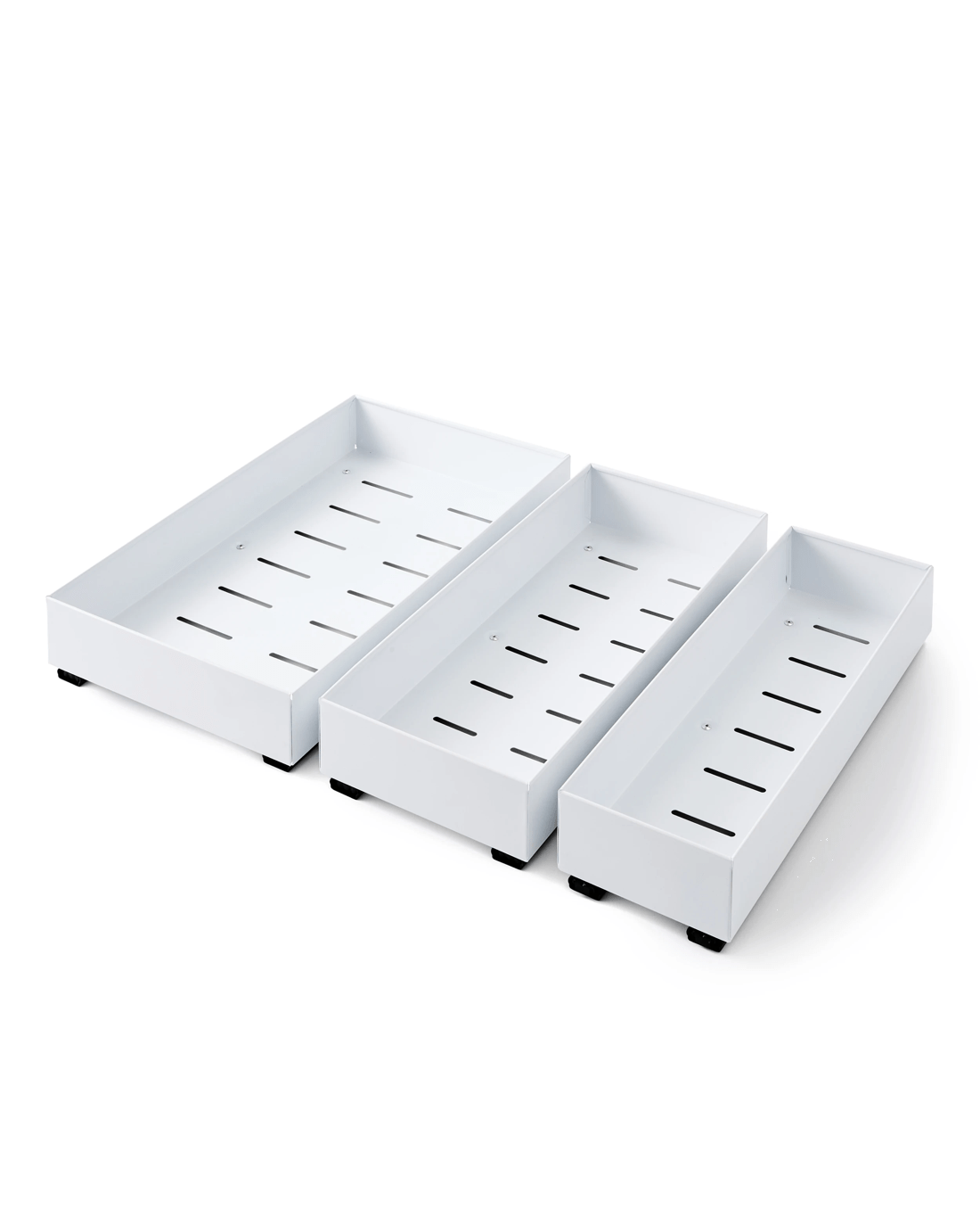 6 Set of 3 Pull-Out Drawers - White, 6 of 10