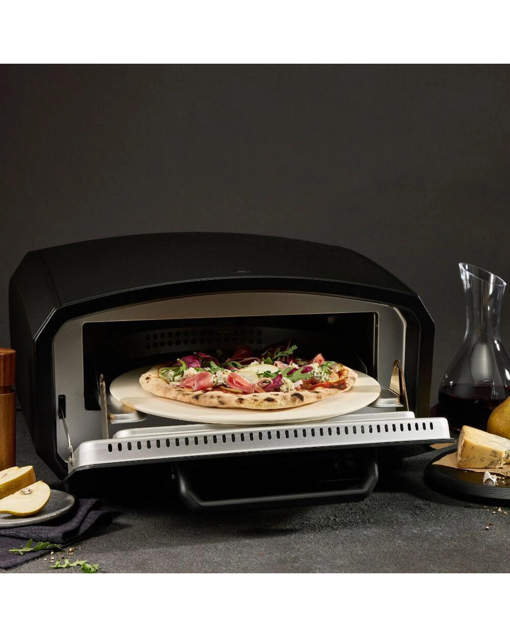 9 MasterPro 13" Indoor & Outdoor Pizza Oven  Black 56 x 50 x 30cm, 9 of 10