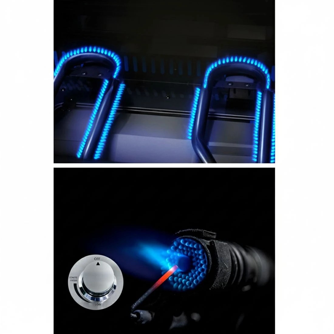 4 Grillz Portable Gas BBQ Grill 2 Burners with 2 Plates - Silver, 4 of 8