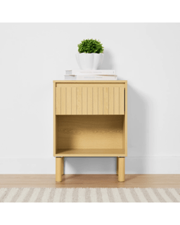 Round Marble Look Side Table