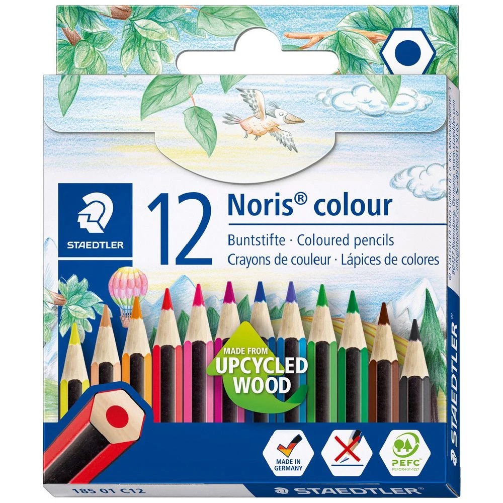 1 Staedtler Noris Half Pencils Hexagonal 12 Pack, 1 of 6