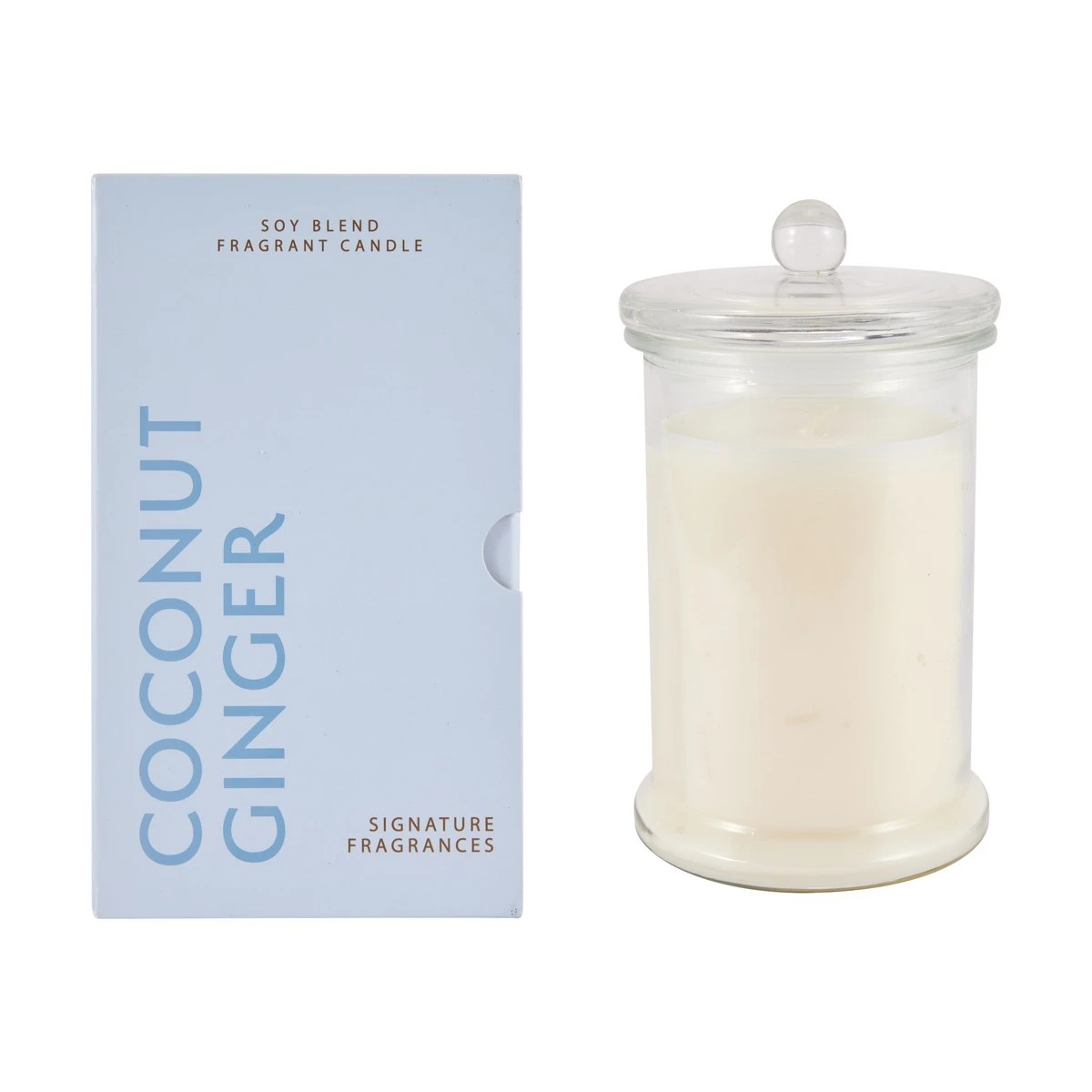 1 Coconut Ginger Signature Fragrances Soy Blend Boxed Candle, 1 of 7
