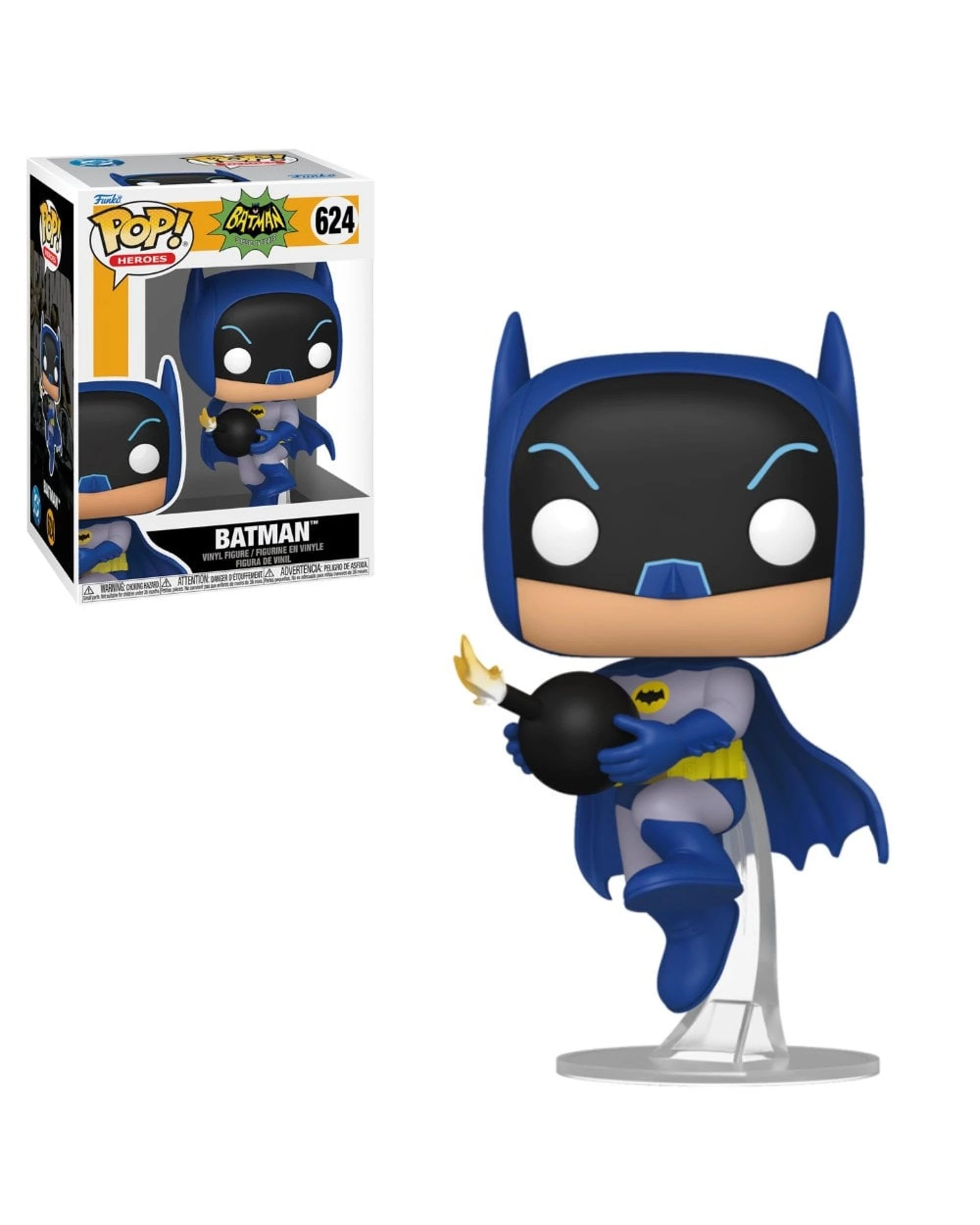 1 DC Batman Classic TV Series Batman with Bomb Funko POP! Vinyl, 1 of 3