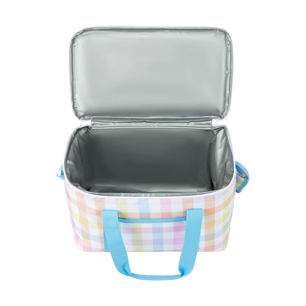 4 Rainbow Check Extra Large Insulated Lunch Bag, 4 of 5