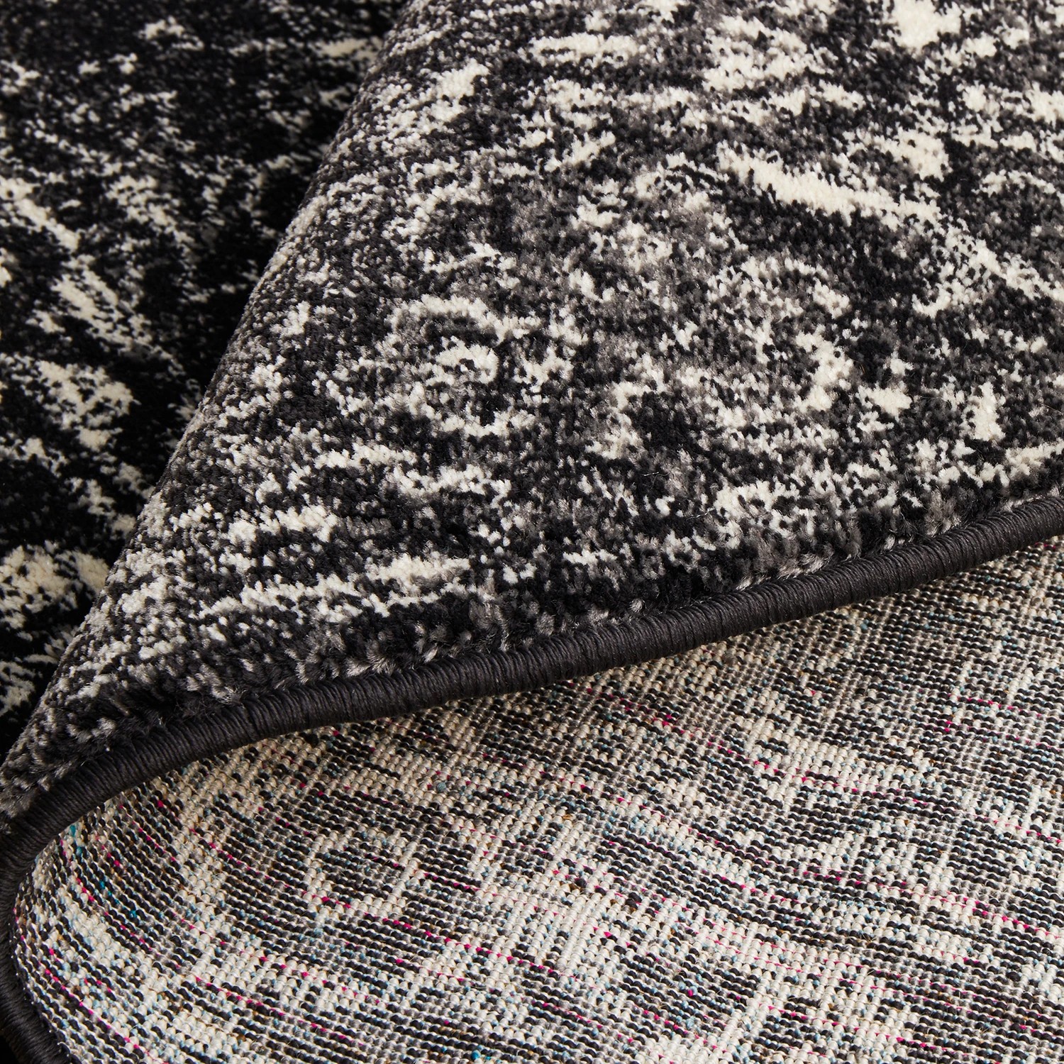 9 Common Ground Rugs Encore 252 200x200cm Round - Medium Pet Friendly Rug - Off White - Charcoal, 9 of 9