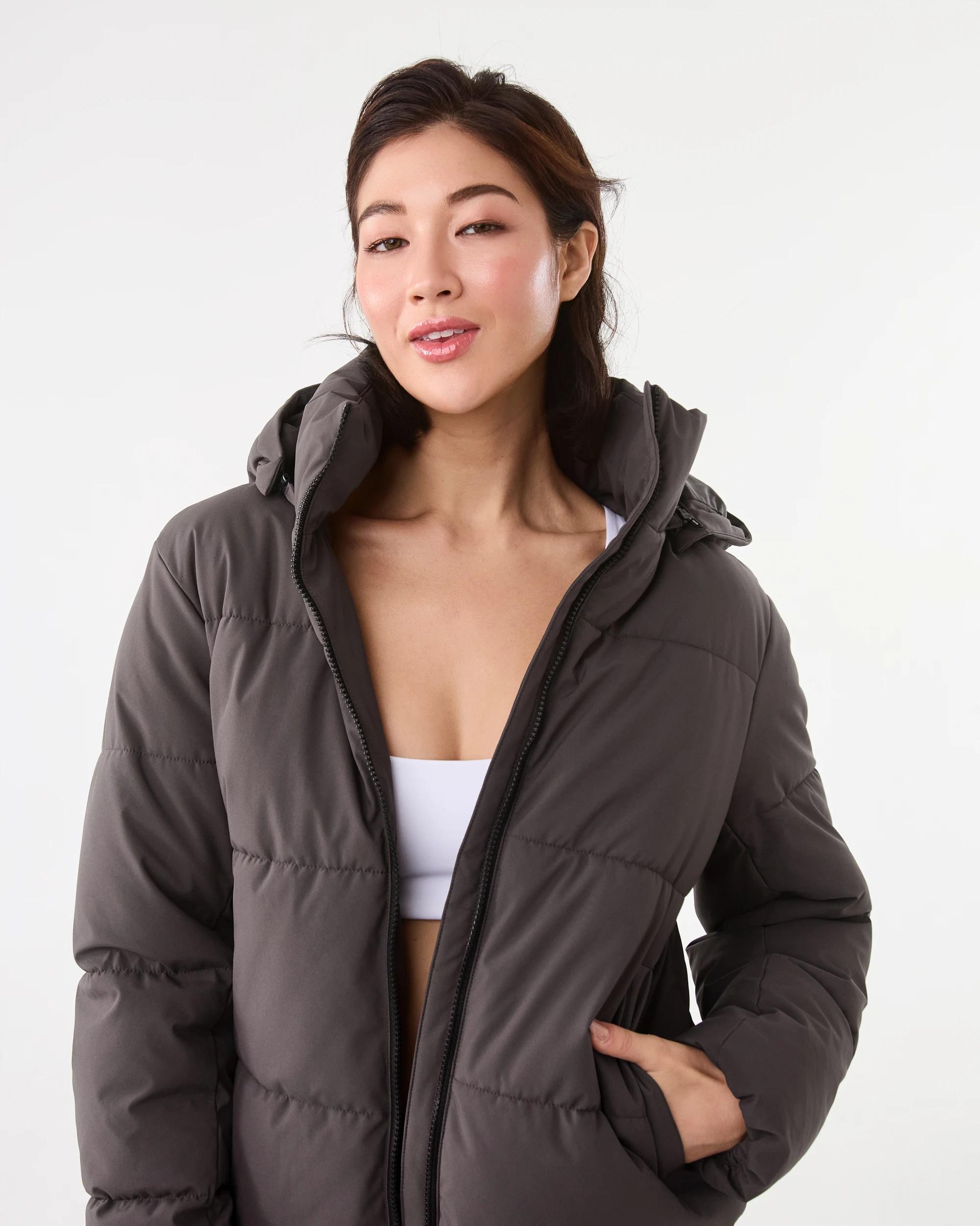 6 Active Womens Core Puffer Jacket Espresso, 6 of 10