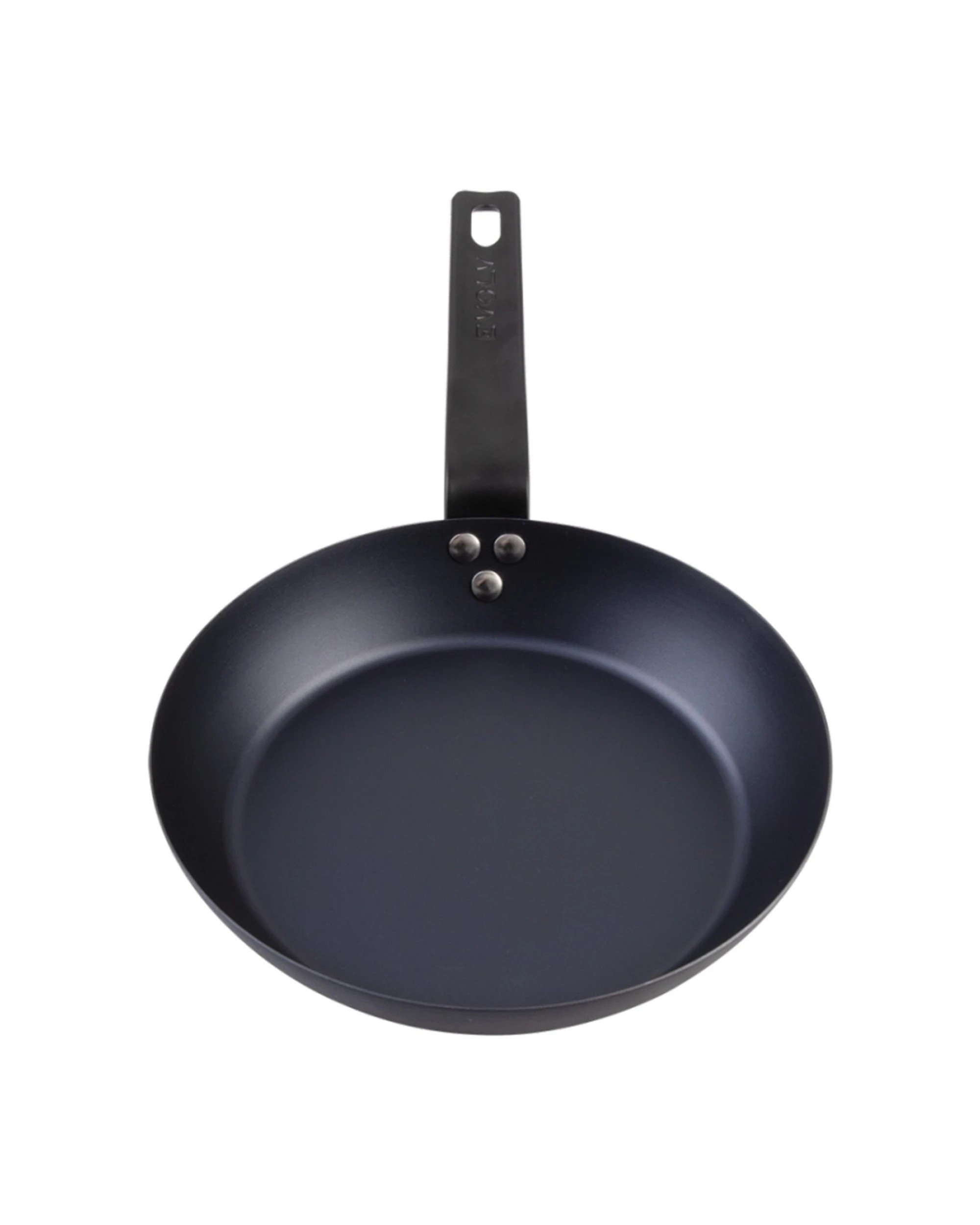 2 Evolv Pre-Seasoned Carbon Steel Kitchen Fry Pan Heavy Gauge Cookware 20cm - Black, 2 of 3