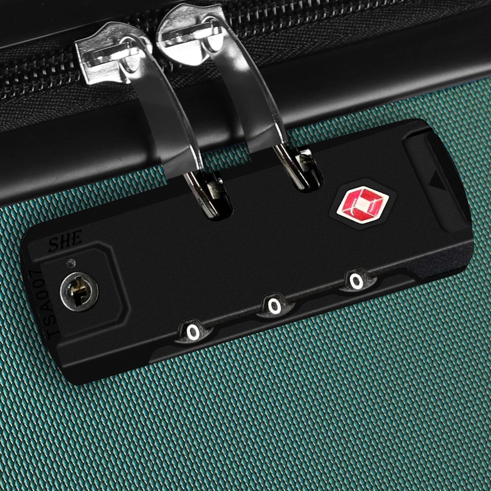 6 Alfordson Luggage 3PCS Set Suitcase ABS+PC Trolley TSA Hard Shell Case - Green, 6 of 9