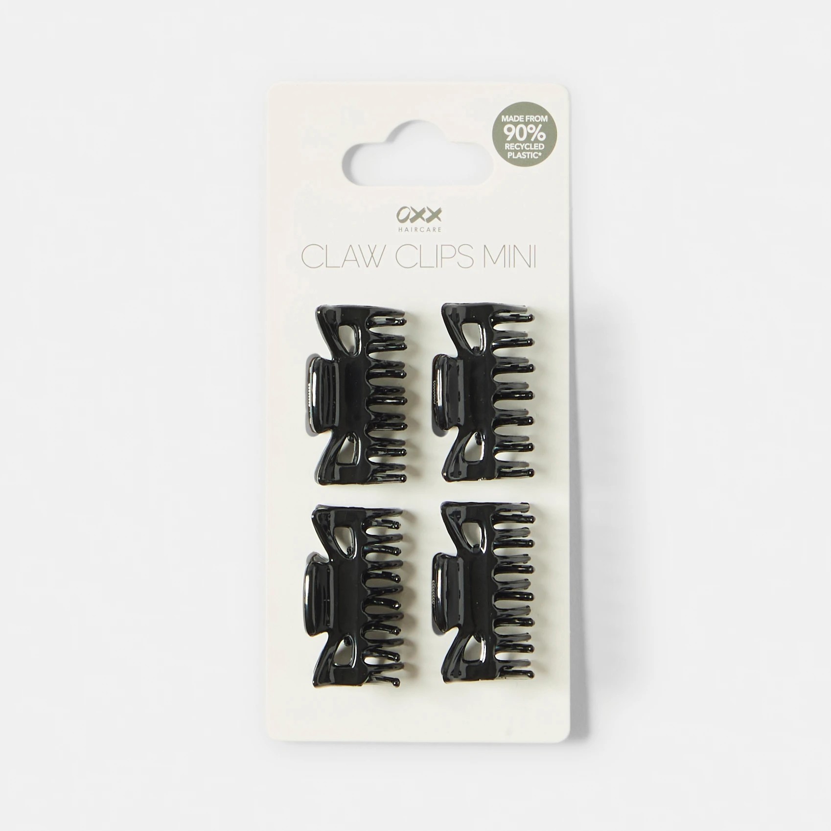 3 OXX Haircare 4 Pack Black Mini Classic Claw Hair Clip, 3 of 3