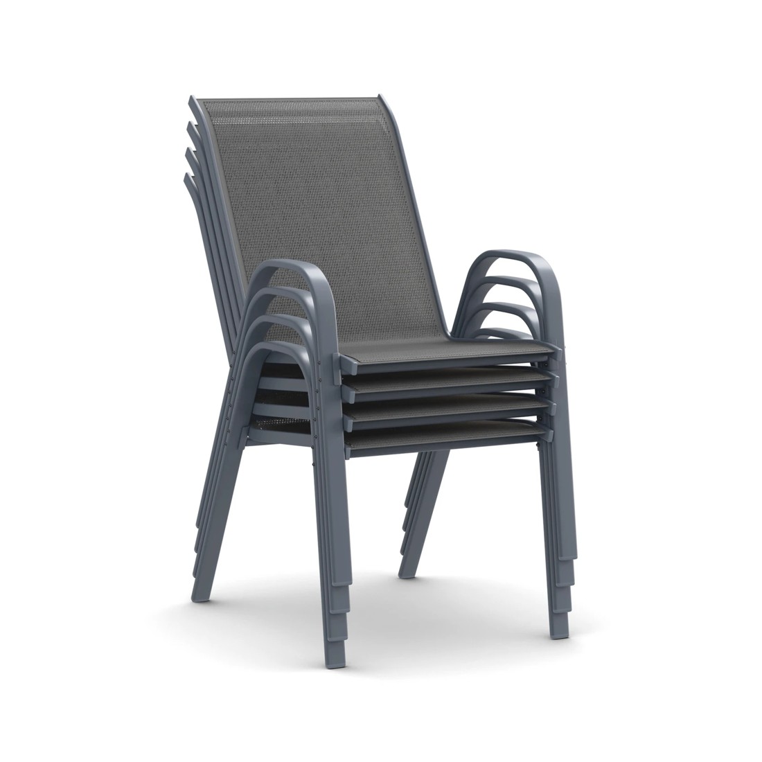 8 Alfordson 5PCS Outdoor Dining Set Table and Chairs Patio Furniture Round - Grey, 8 of 10