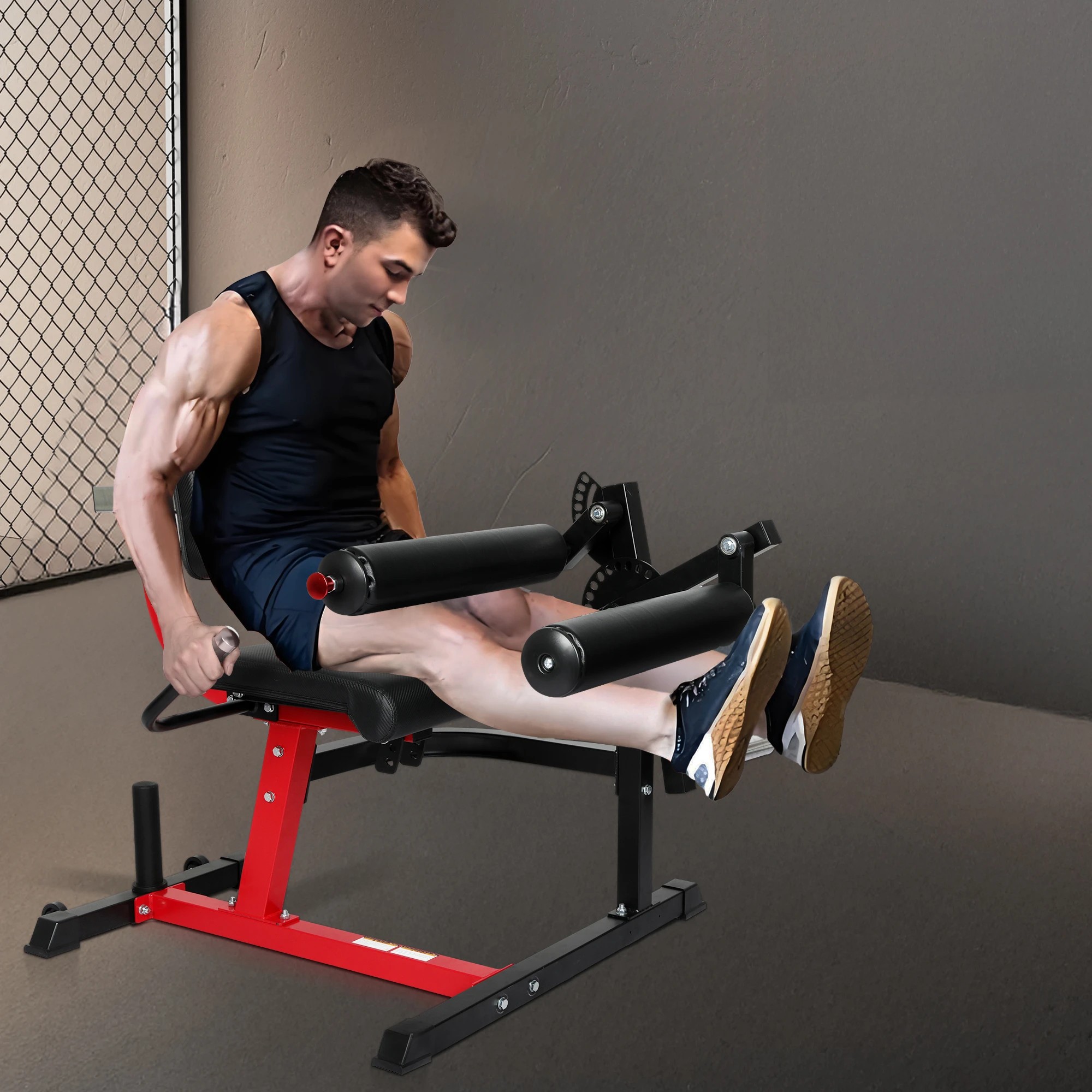 8 Centra Leg Extension Leg Curl Machine Adjustable Seat Backrest Plate Loaded Firm, 8 of 9