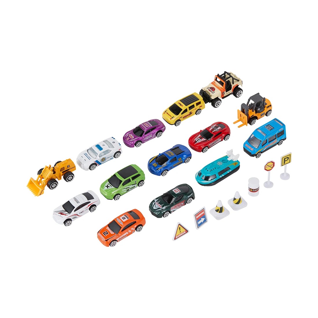 4 22 Piece Diecast Cars and Play Mat Set, 4 of 9