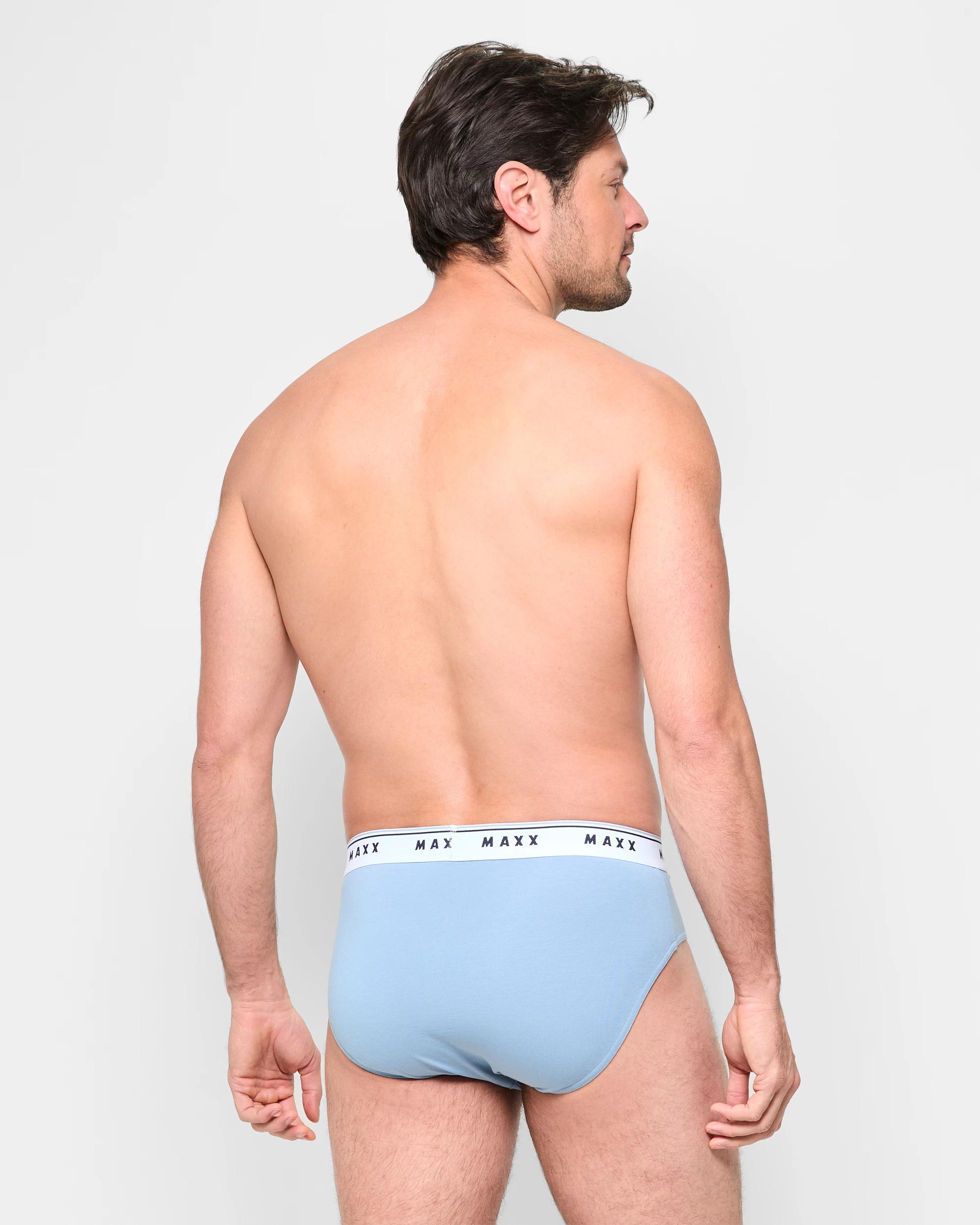 4 Mens Australian Cotton Blend Hipster Briefs 5 Pack - Maxx BLUES, 4 of 5