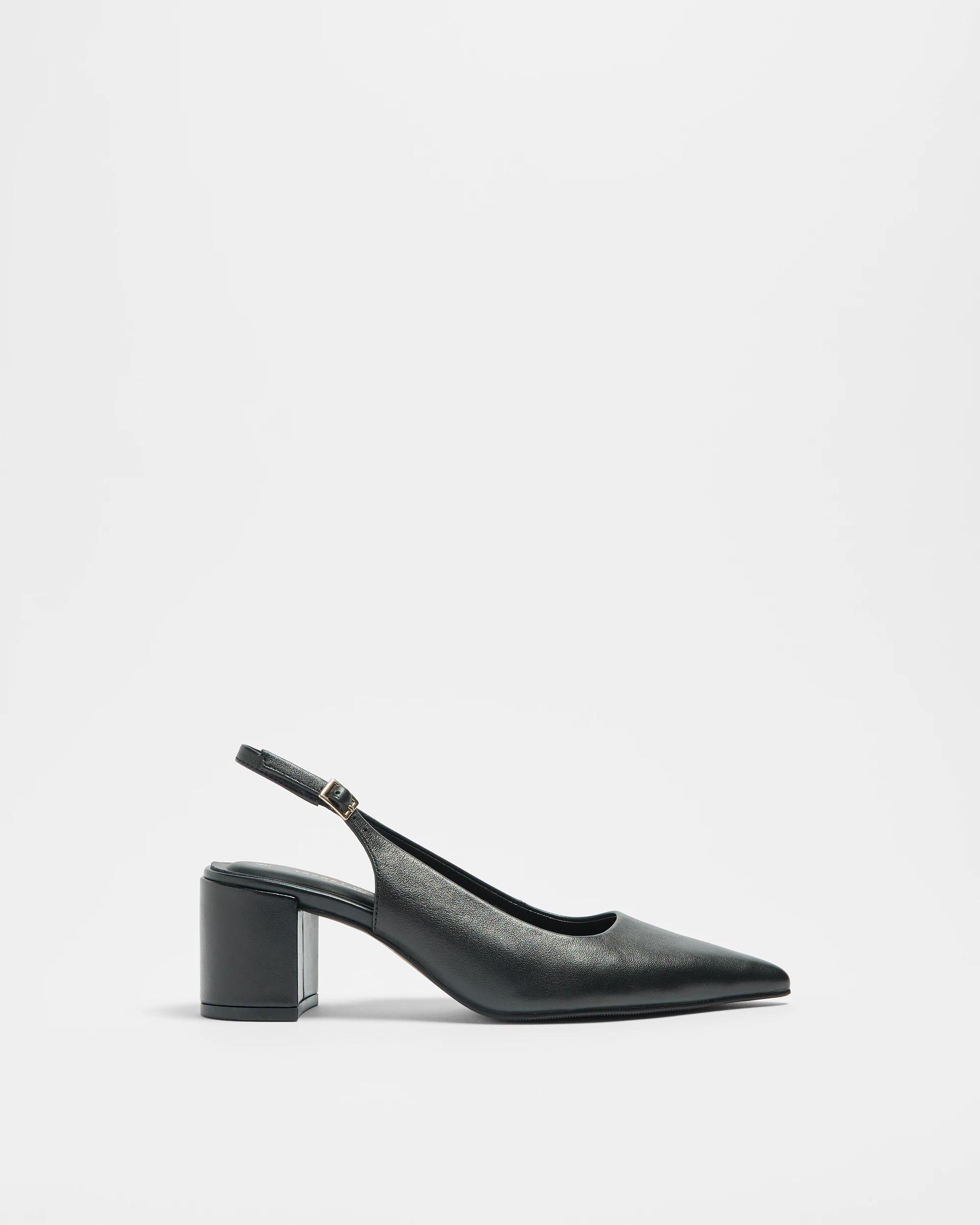 1 Target Womens Genuine Leather Point Block Heel - Daria BLACK, 1 of 3