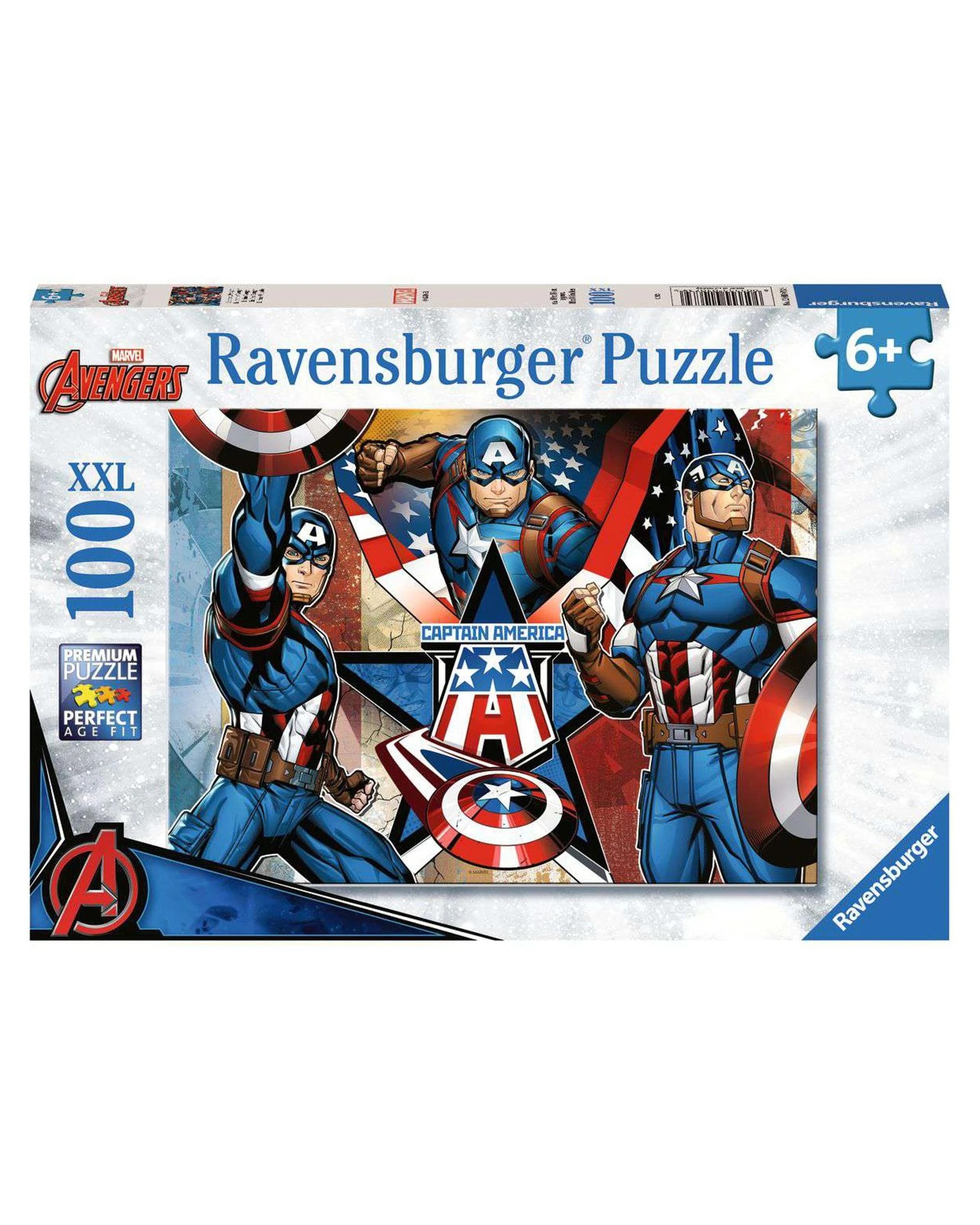 1 Ravensburger Marvel Captain America The First Avenger 100 XXL Piece Jigsaw Puzzle, 1 of 1